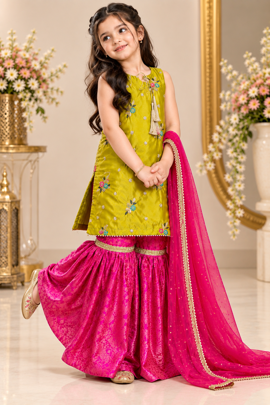 SHISHA SILK & JAMAWAR GHARARA SET