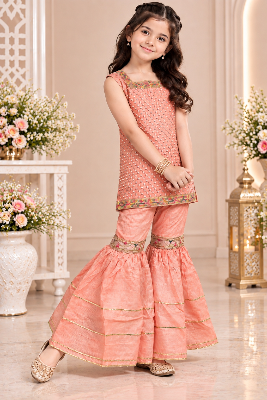 RAW SILK GHARARA SET