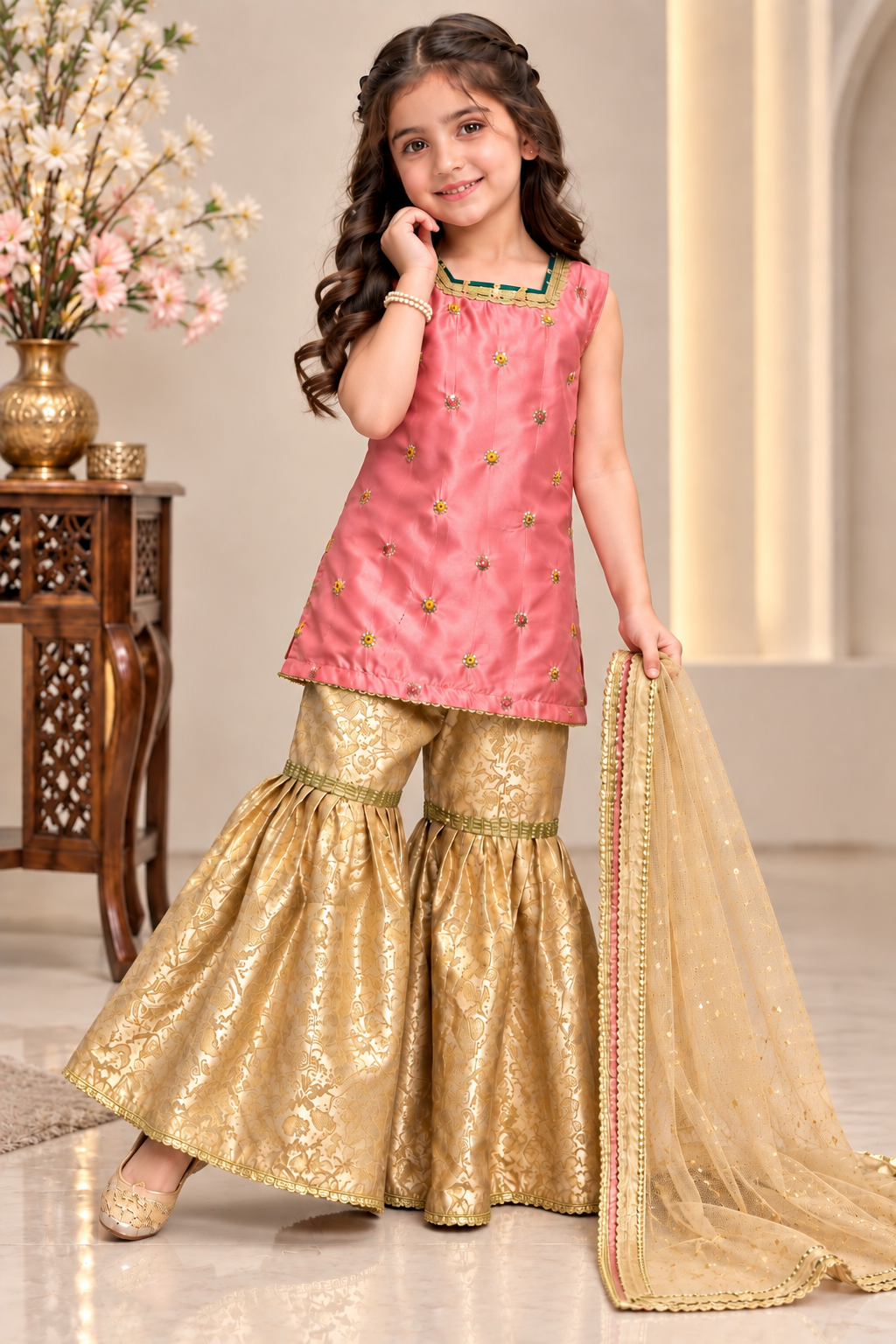 SHISHA SILK & JAMAWAR GHARARA SET