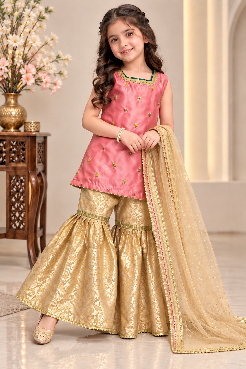 SHISHA SILK & JAMAWAR GHARARA SET
