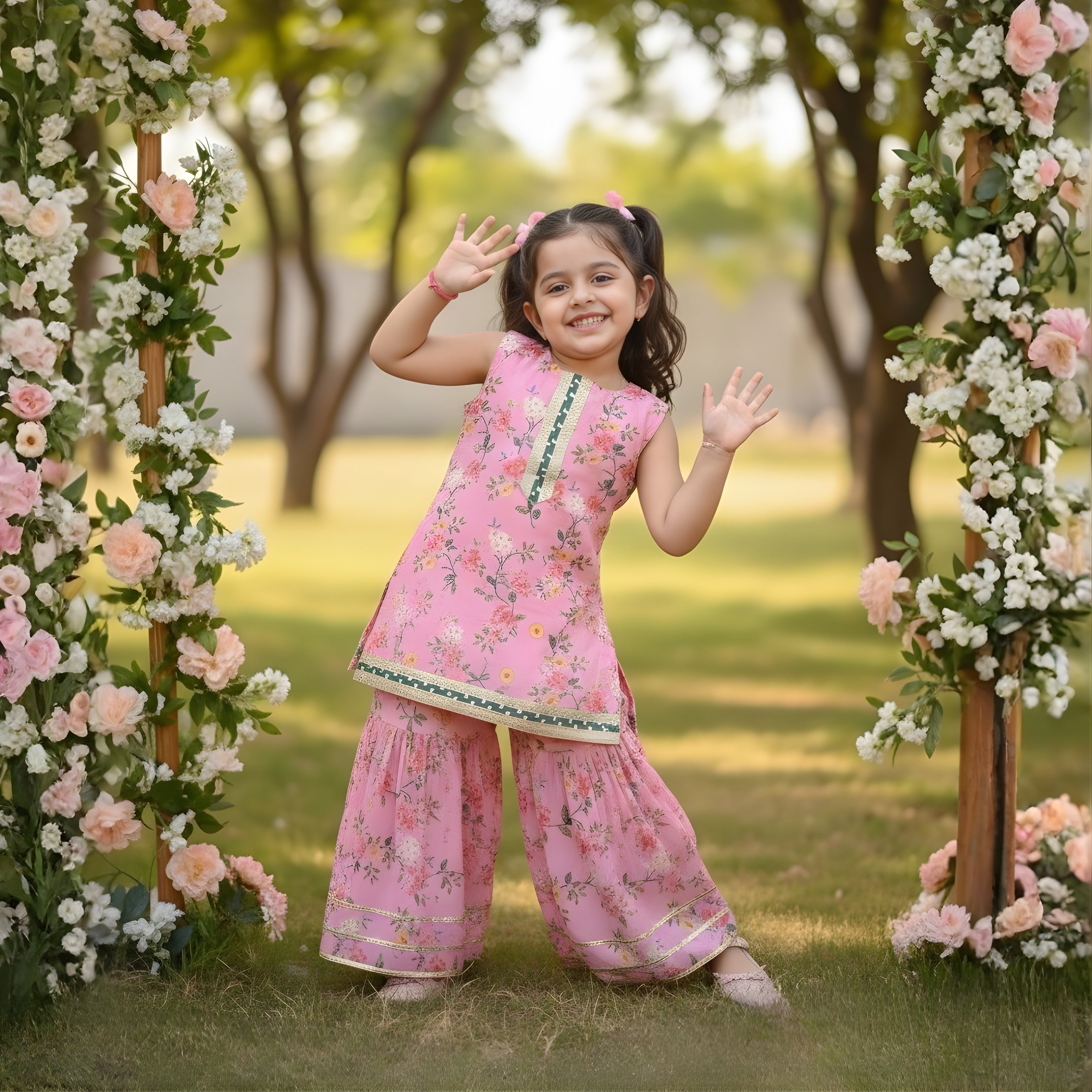 Swiss Lawn Gharara Set,
