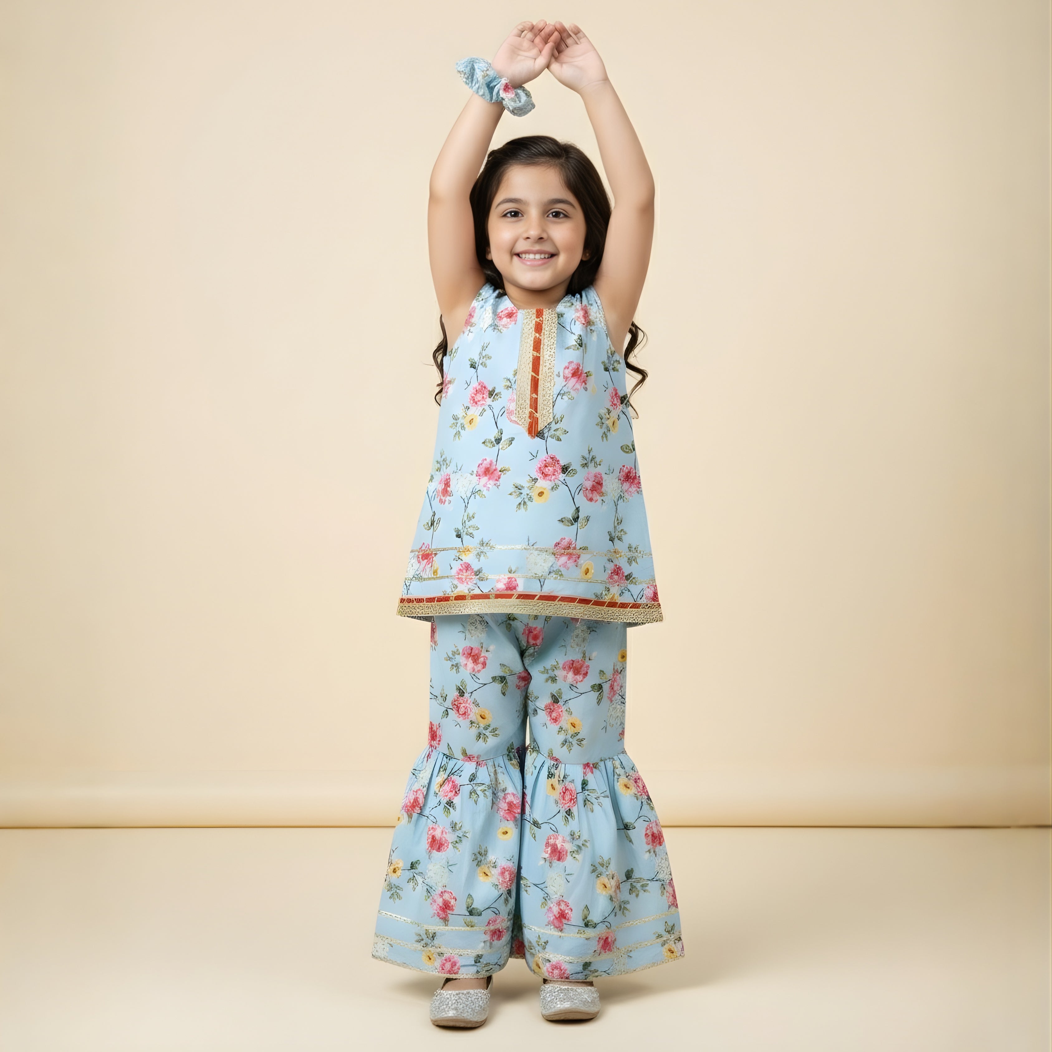 Swiss Lawn Gharara Set