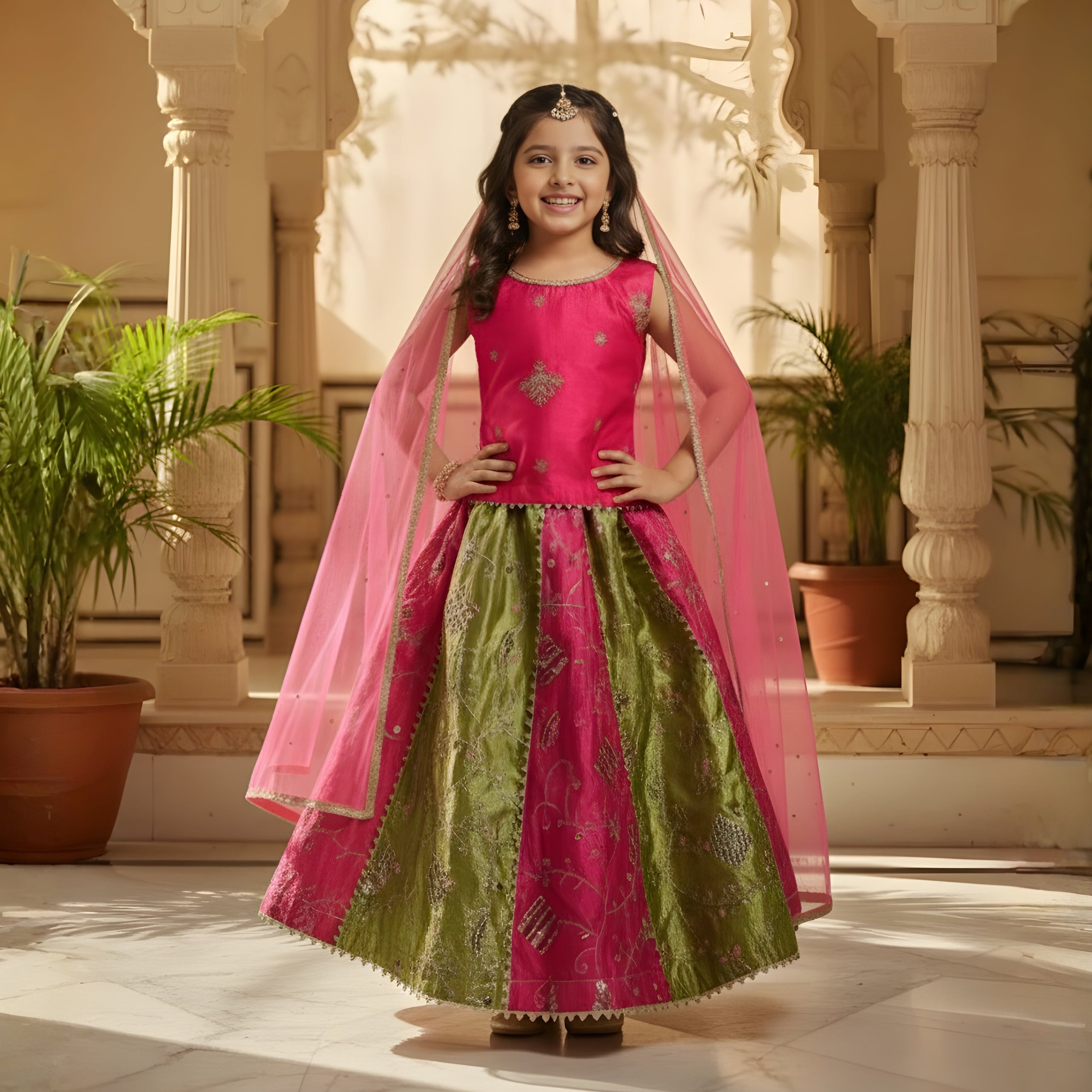 3-piece multi sharara set