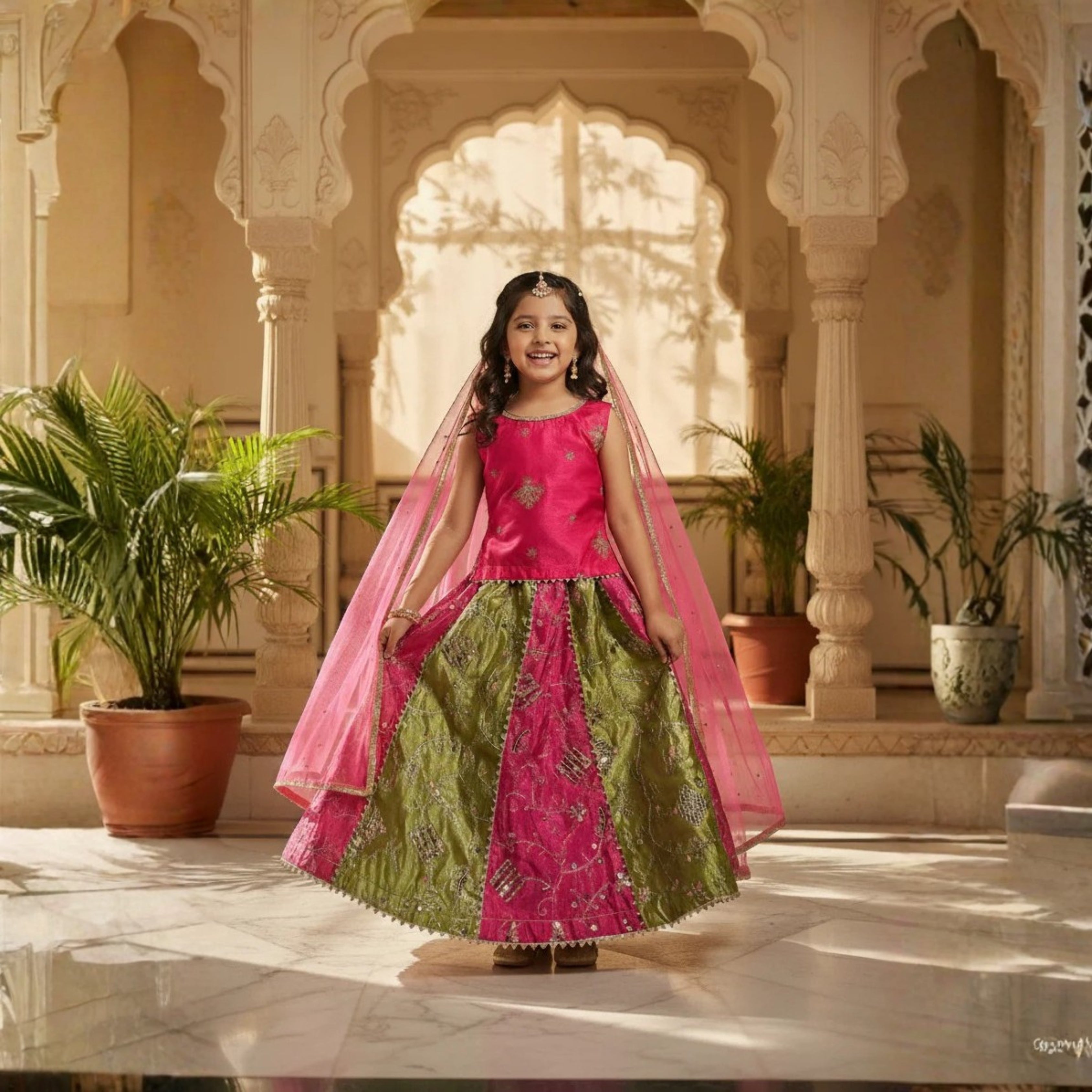 3-piece multi sharara set