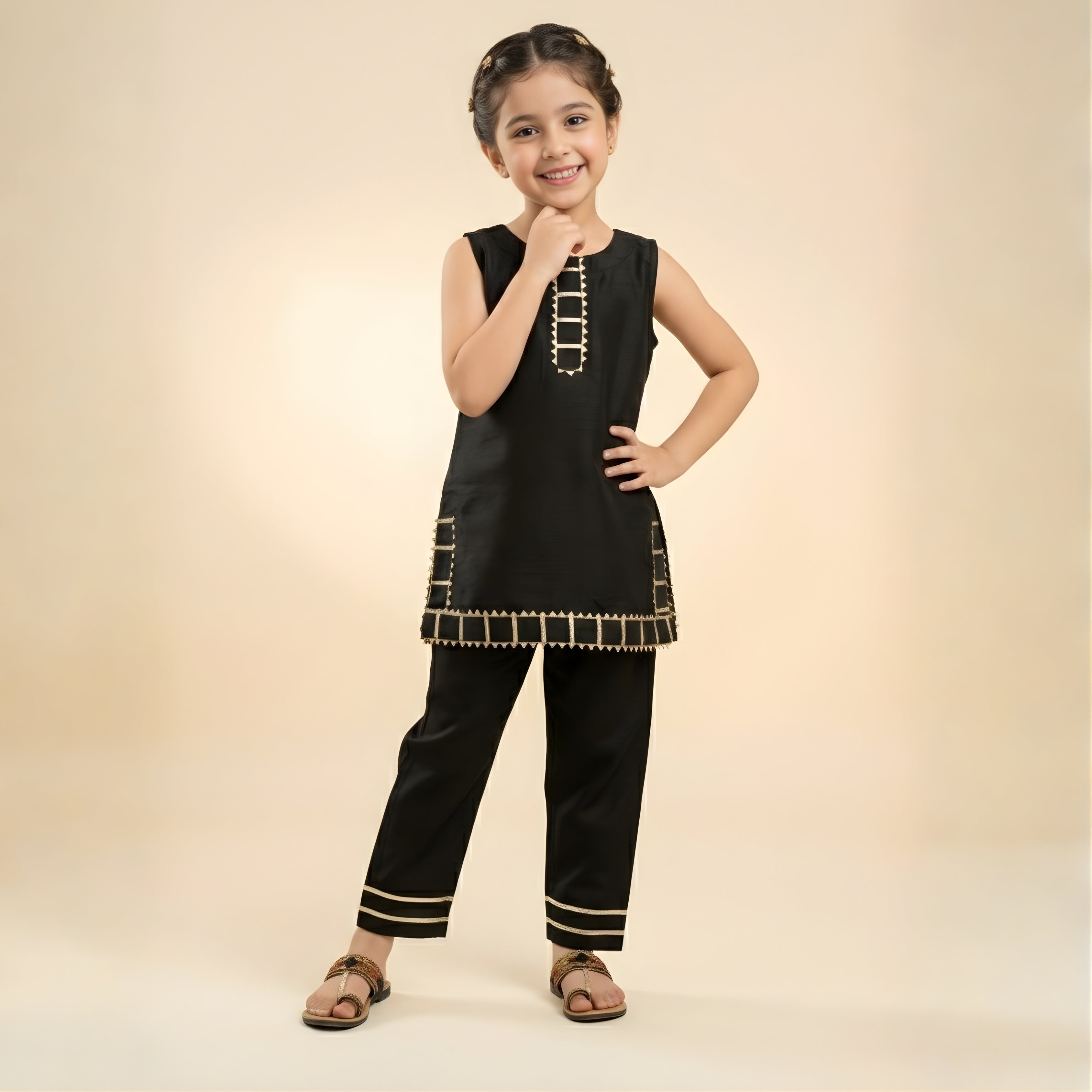 COTTON SILK KURTI PAJAMA
