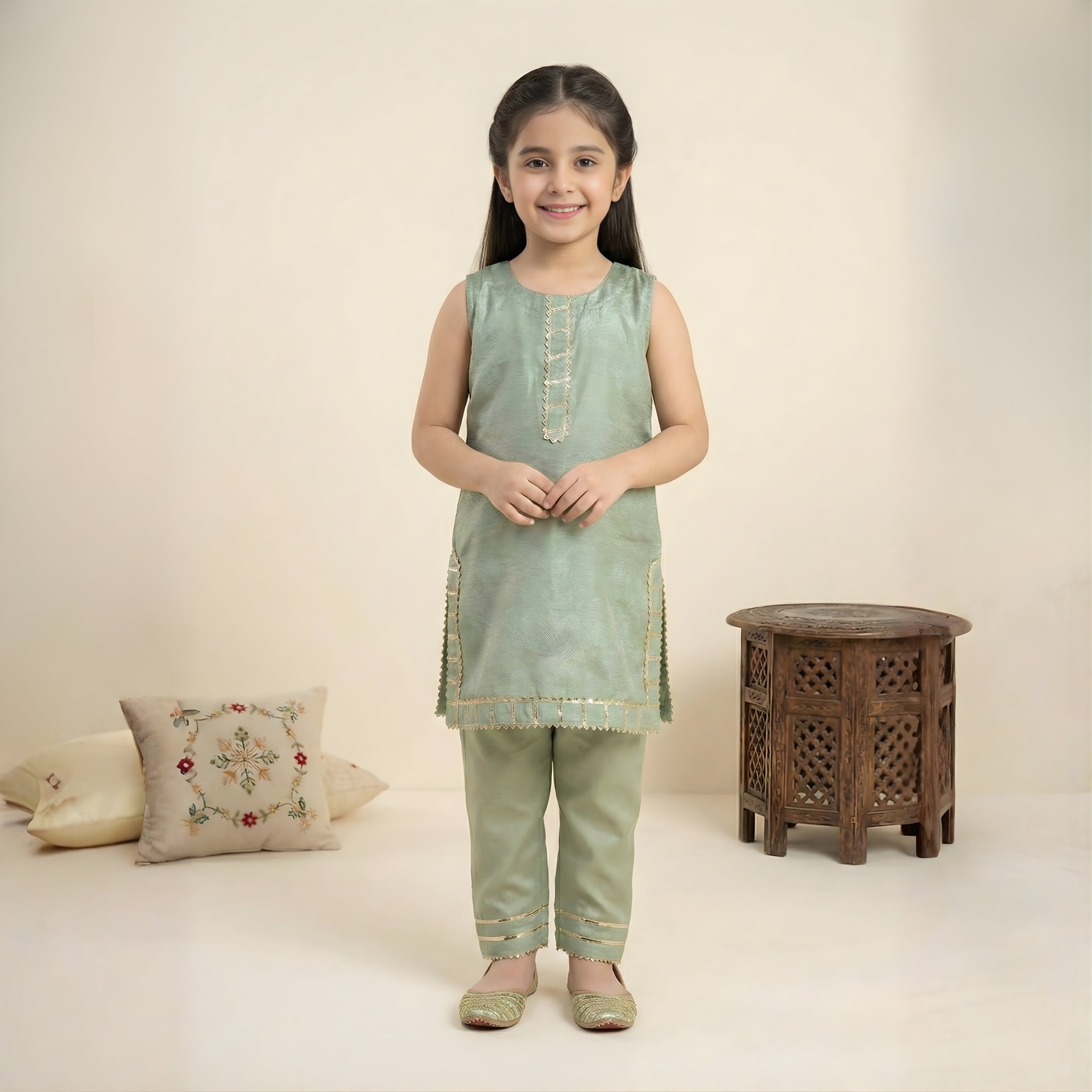 COTTON SILK KURTI PAJAMA