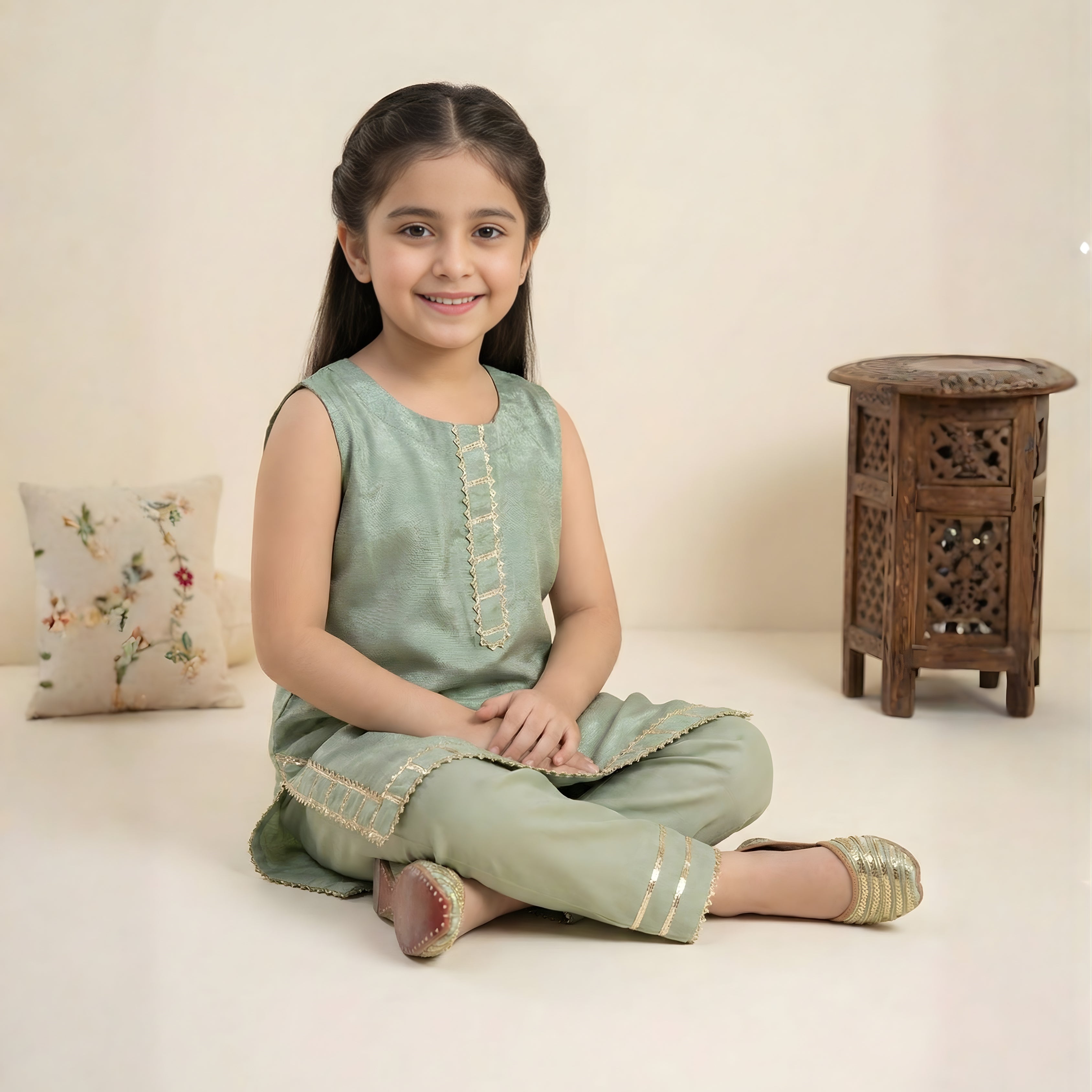 COTTON SILK KURTI PAJAMA