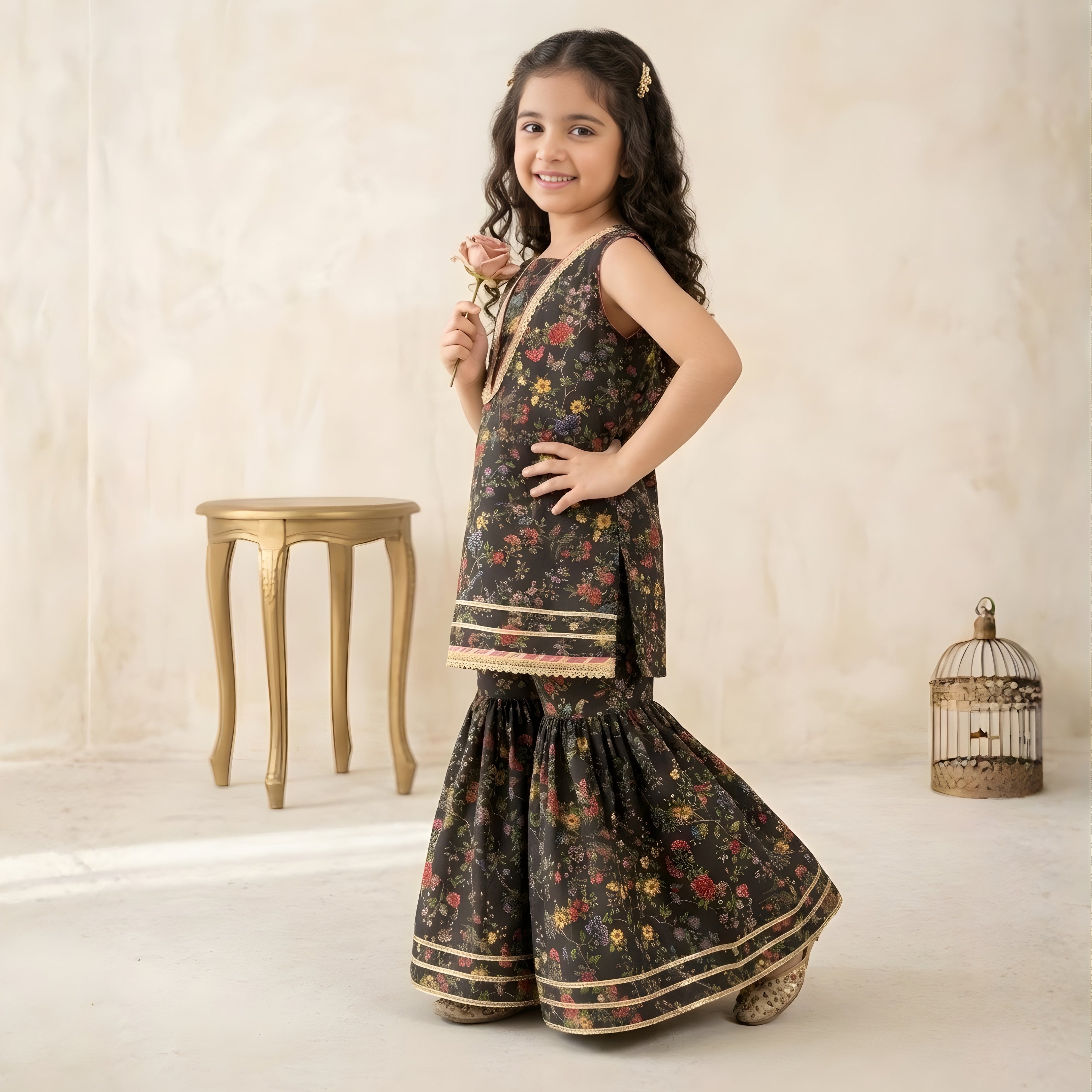 Swiss Lawn Gharara Set