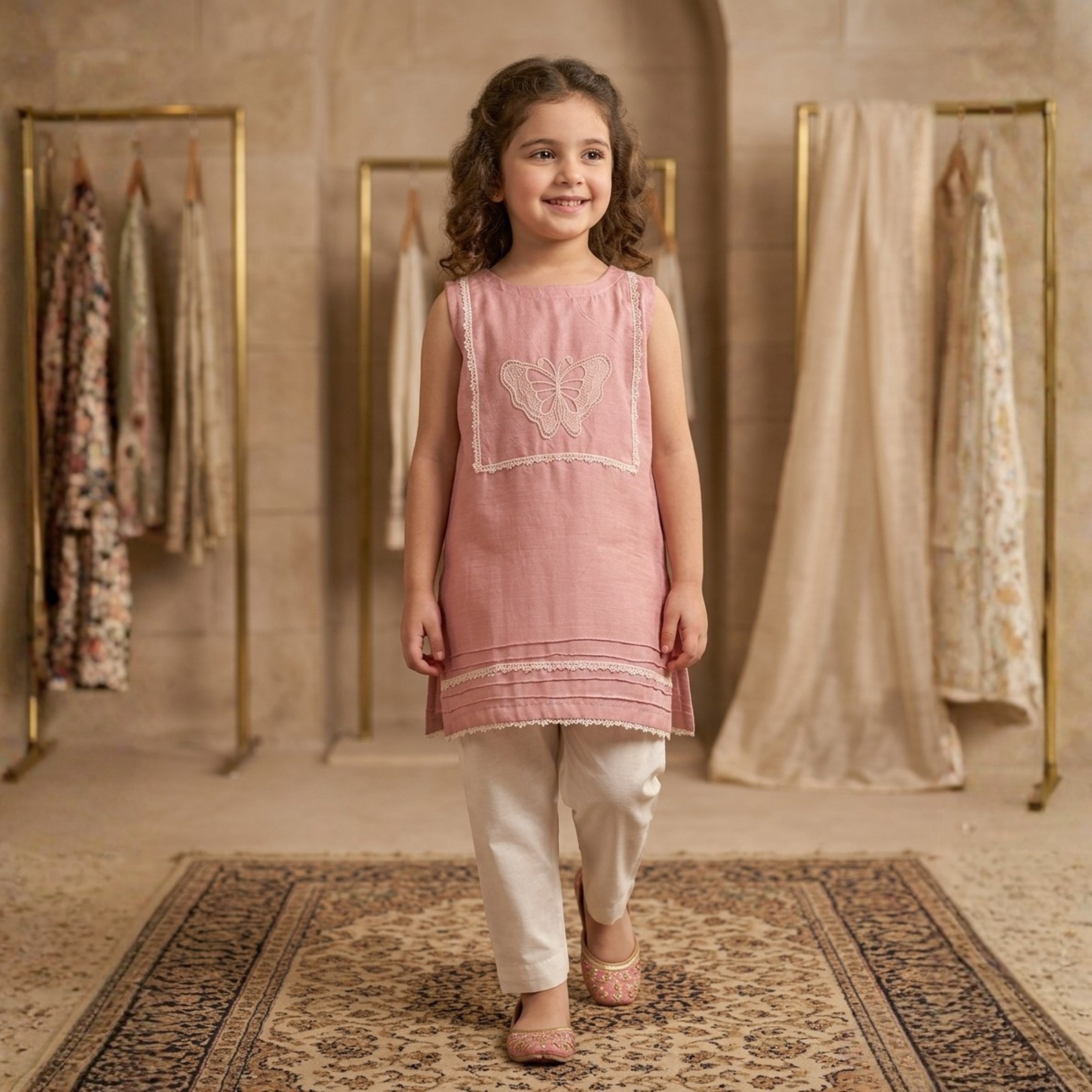 RAWSILK BUTTERFLY KURTA SET