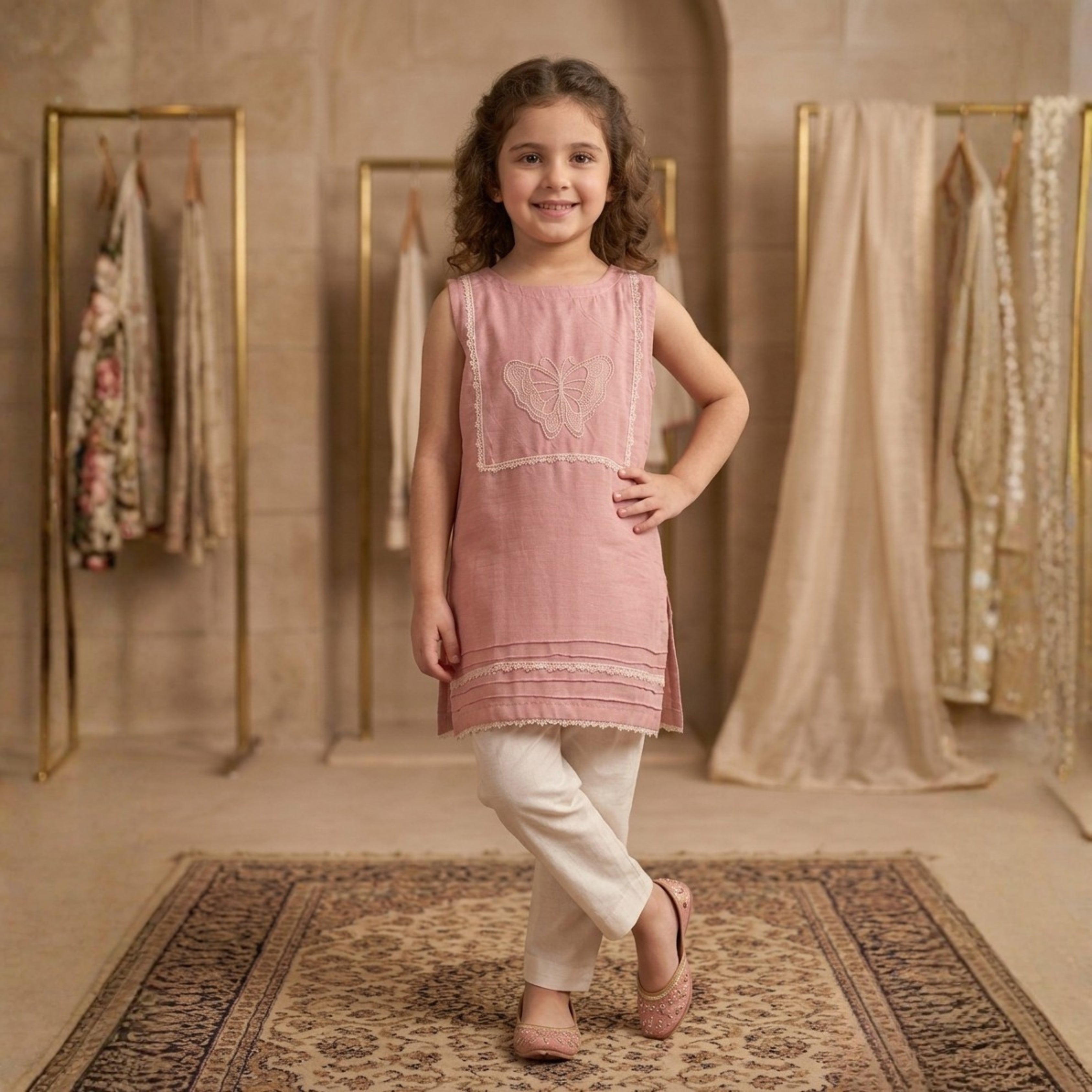 RAWSILK BUTTERFLY KURTA SET