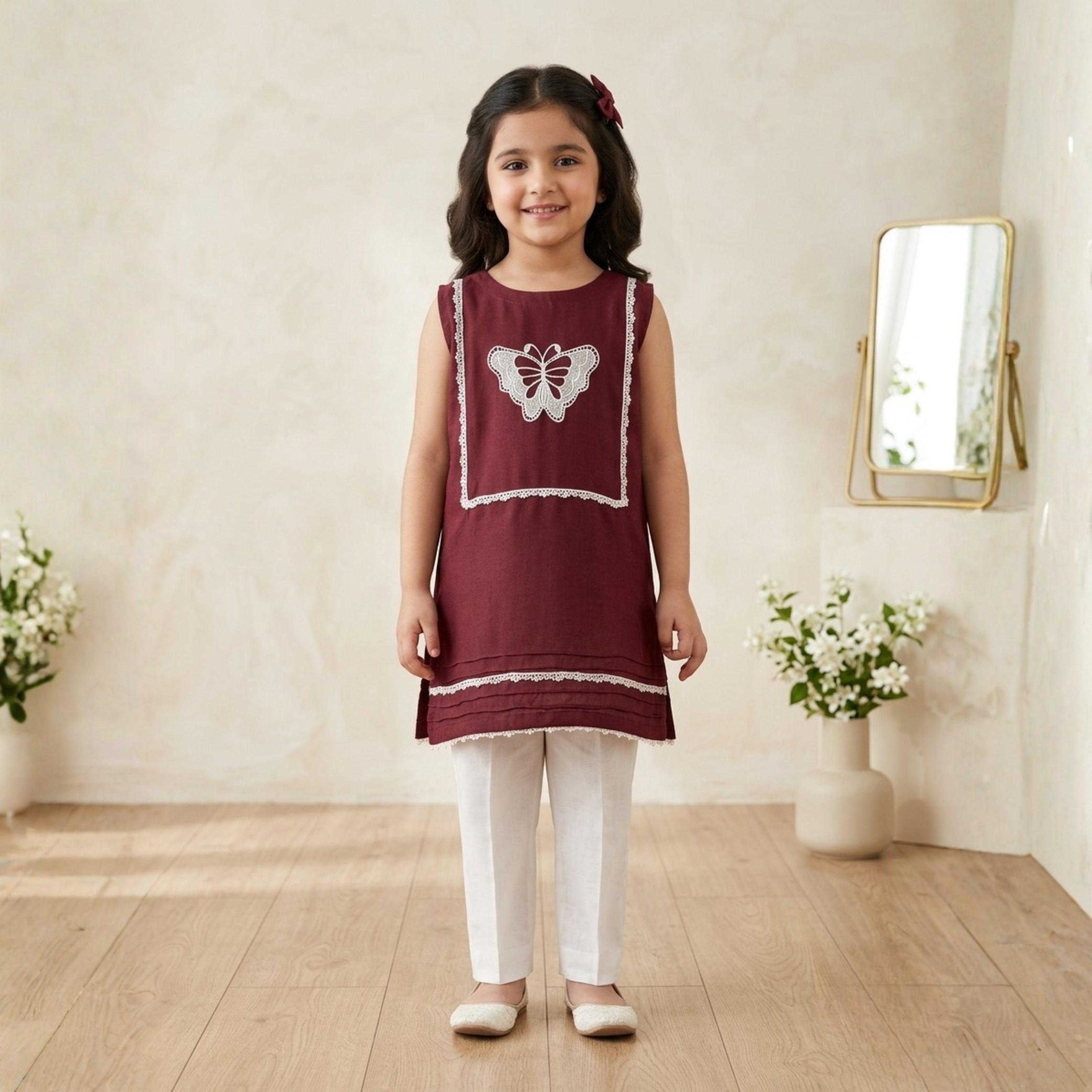 RAWSILK BUTTERFLY KURTA SET