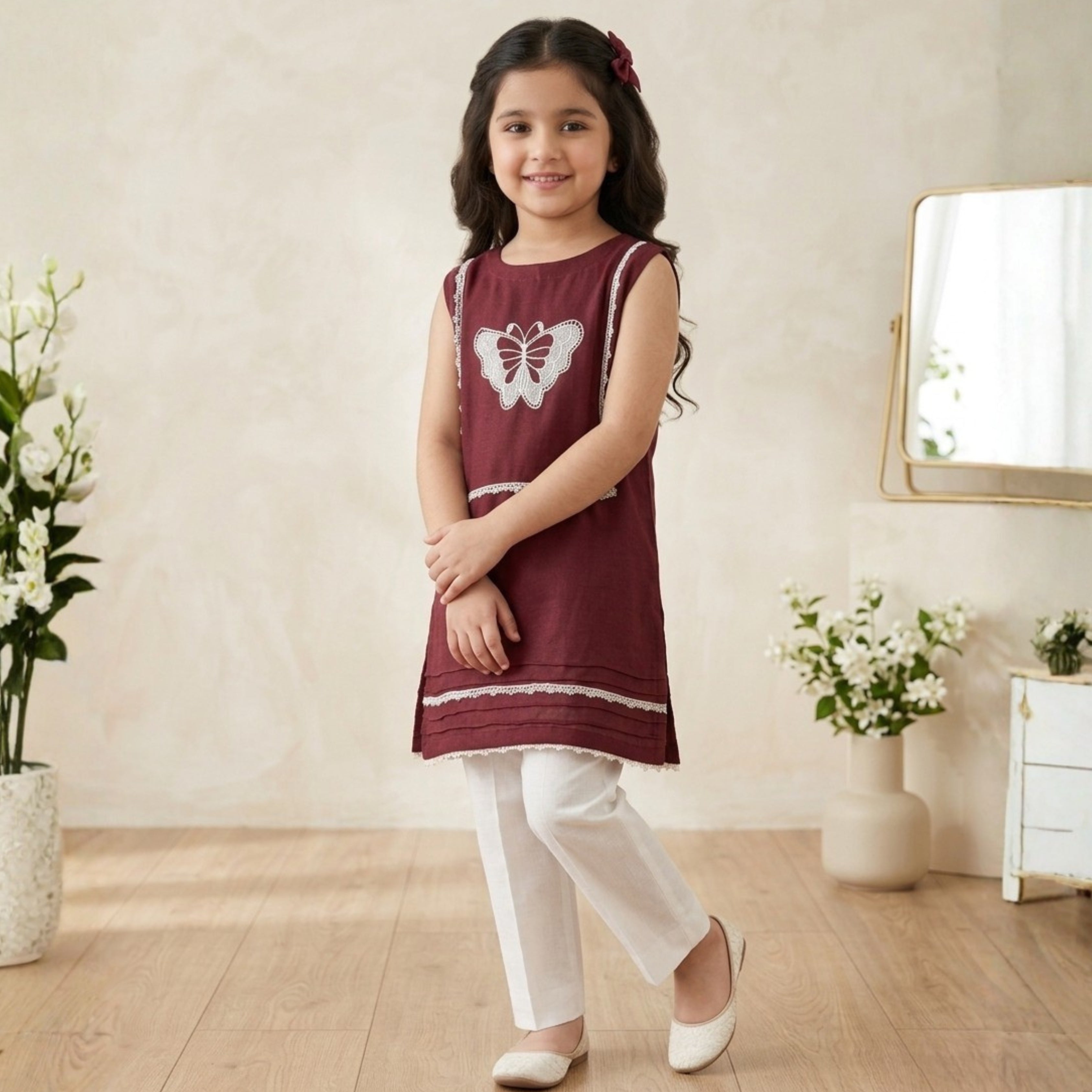 RAWSILK BUTTERFLY KURTA SET