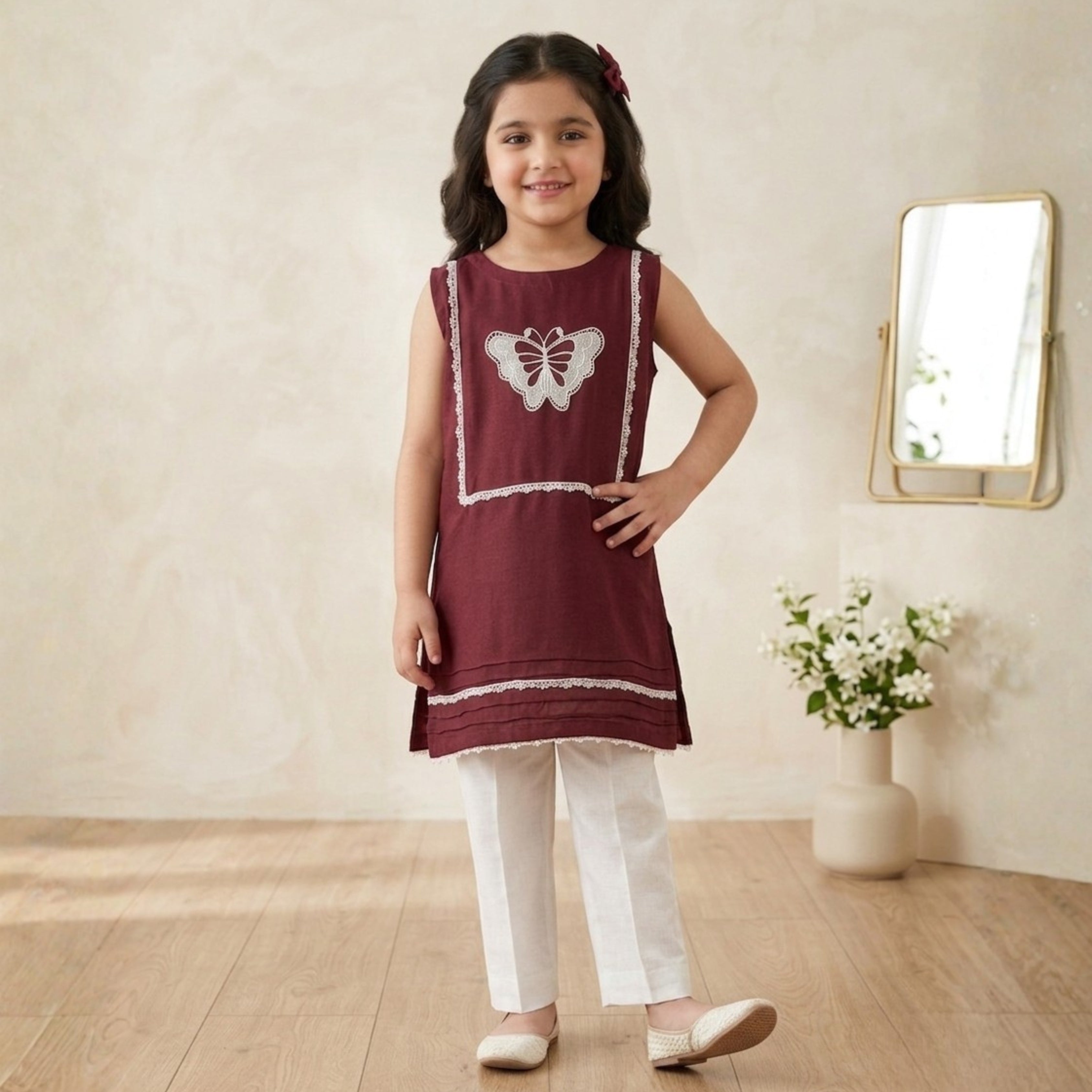 RAWSILK BUTTERFLY KURTA SET