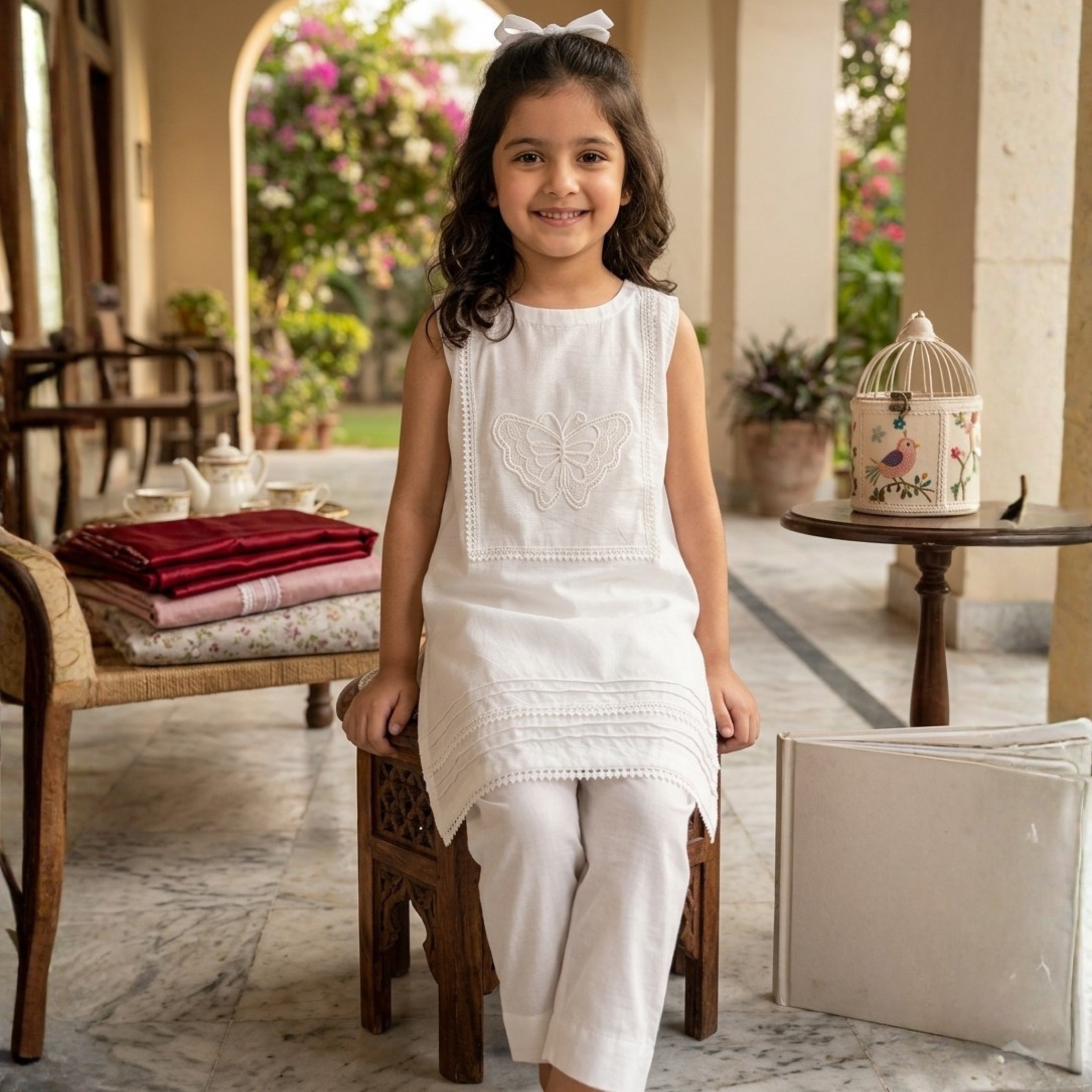 RAWSILK BUTTERFLY KURTA SET