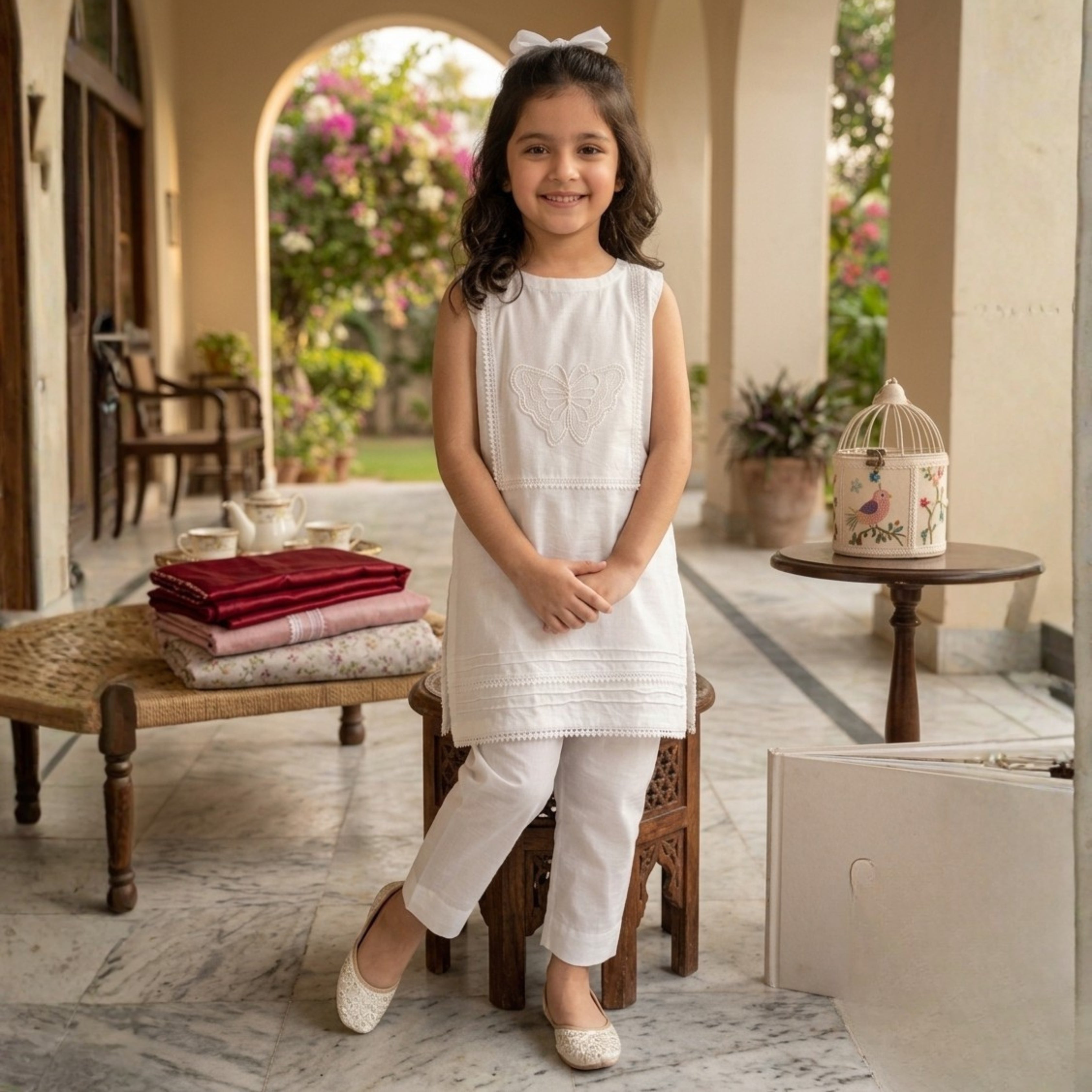RAWSILK BUTTERFLY KURTA SET