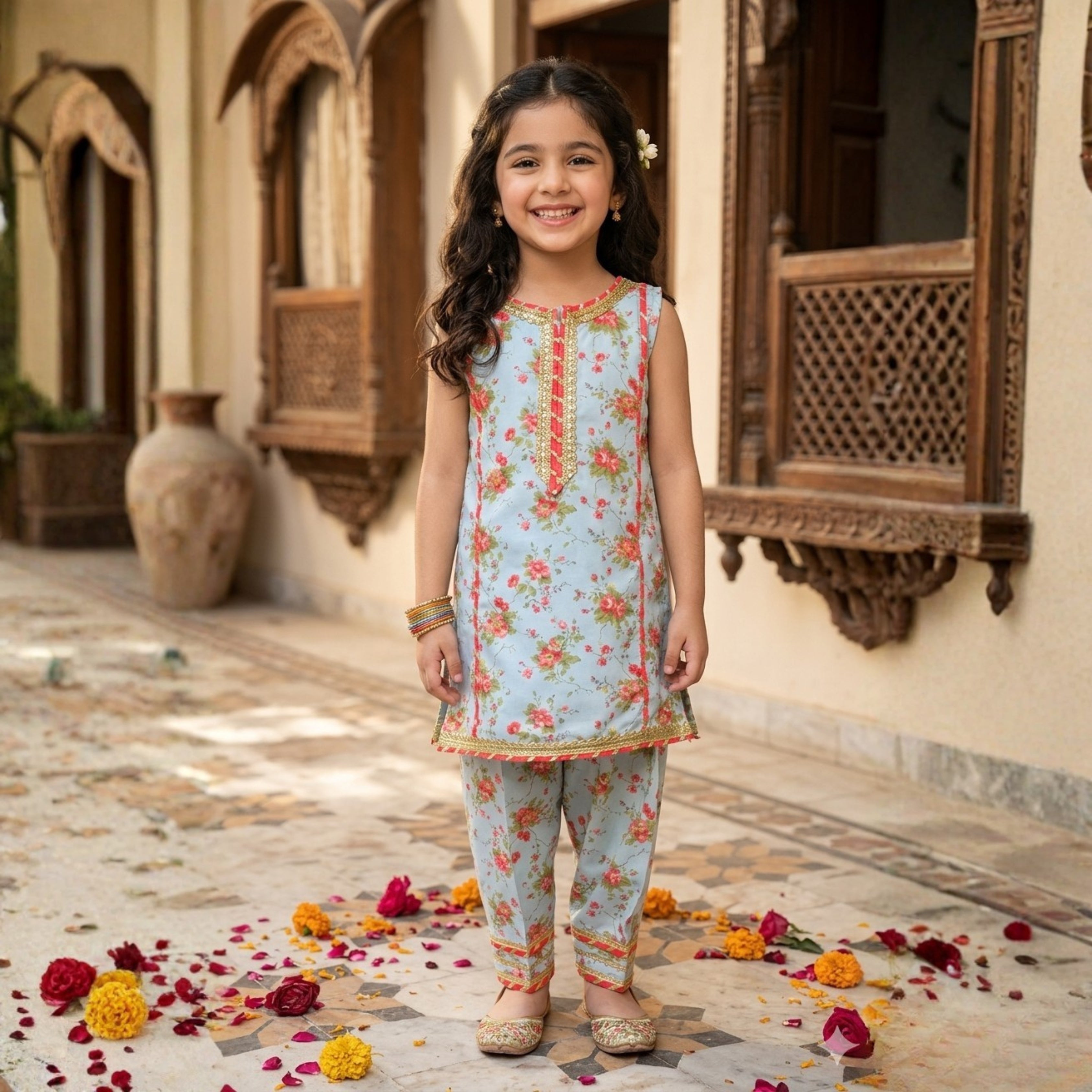 SWISS LAWN FARSHI SHALWAR SET