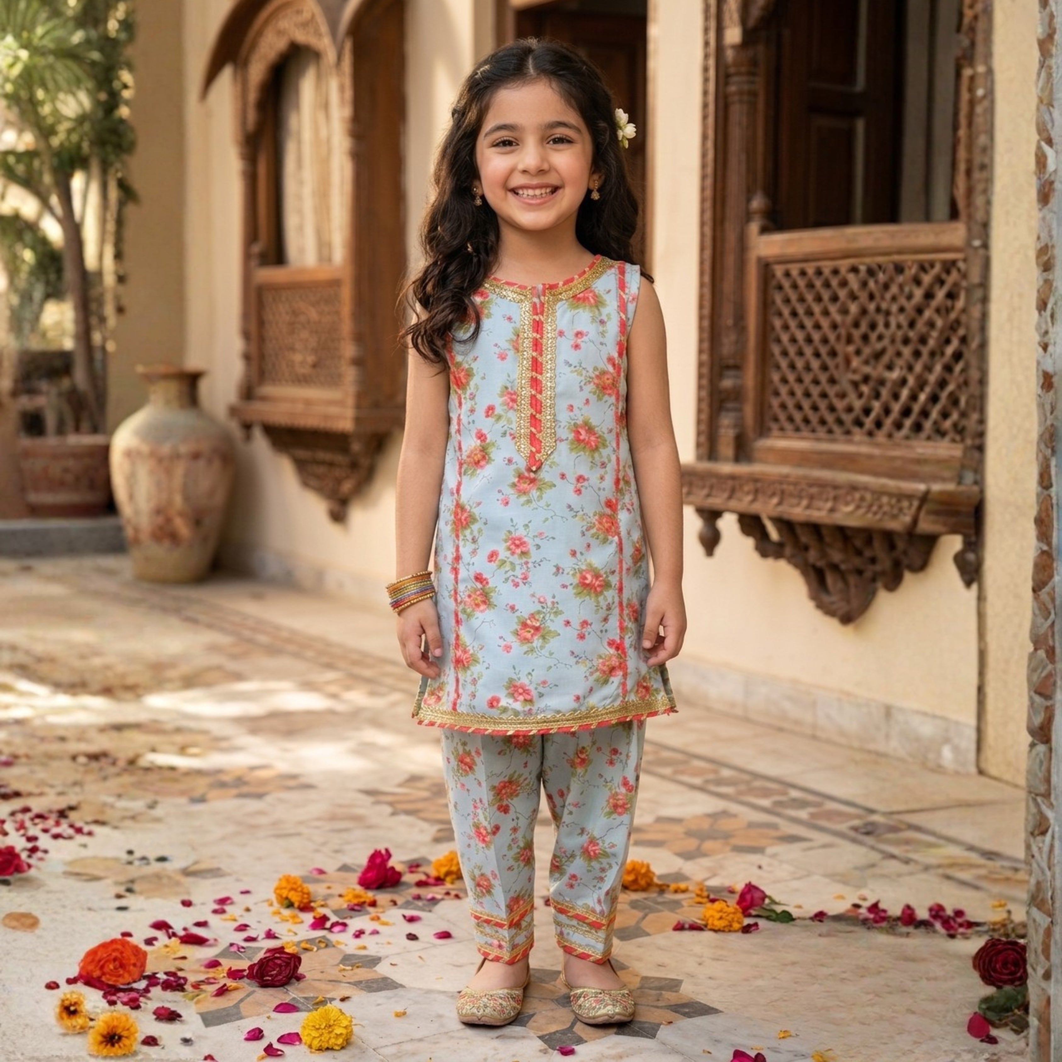 SWISS LAWN FARSHI SHALWAR SET