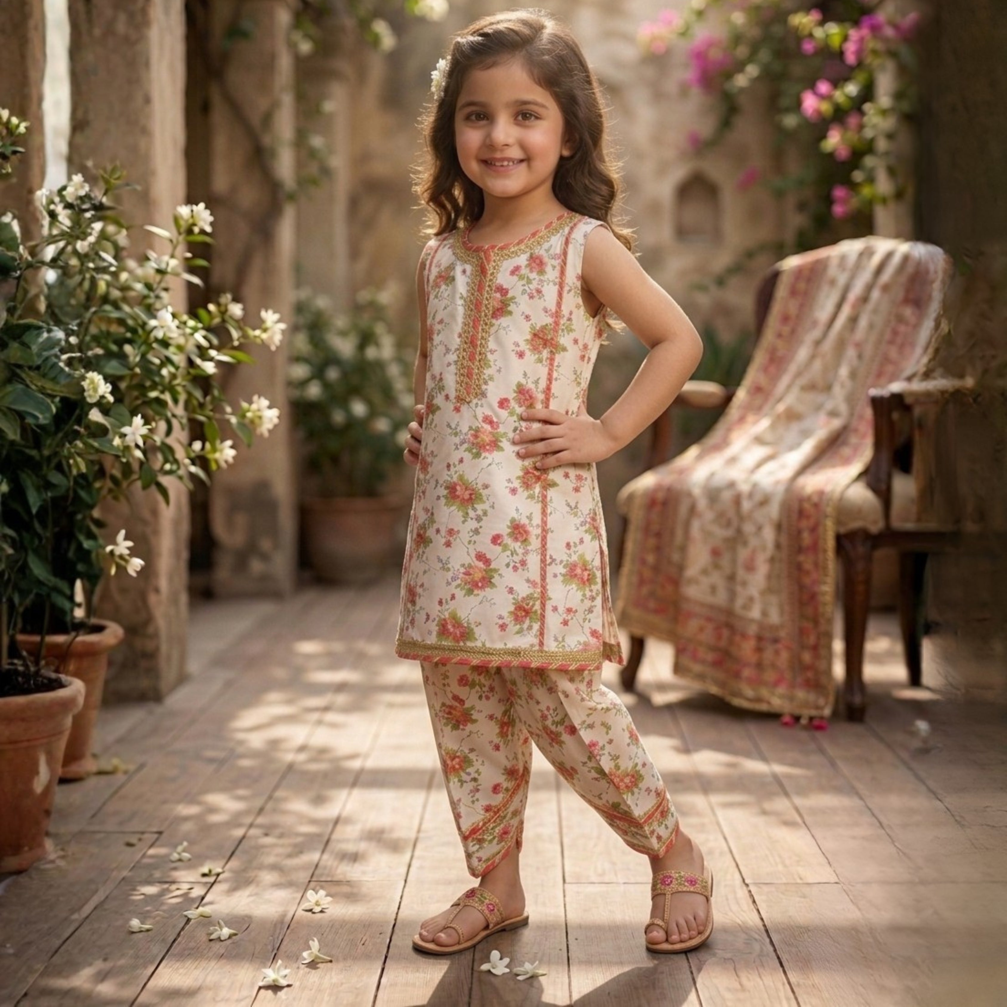 SWISS LAWN FARSHI SHALWAR SET