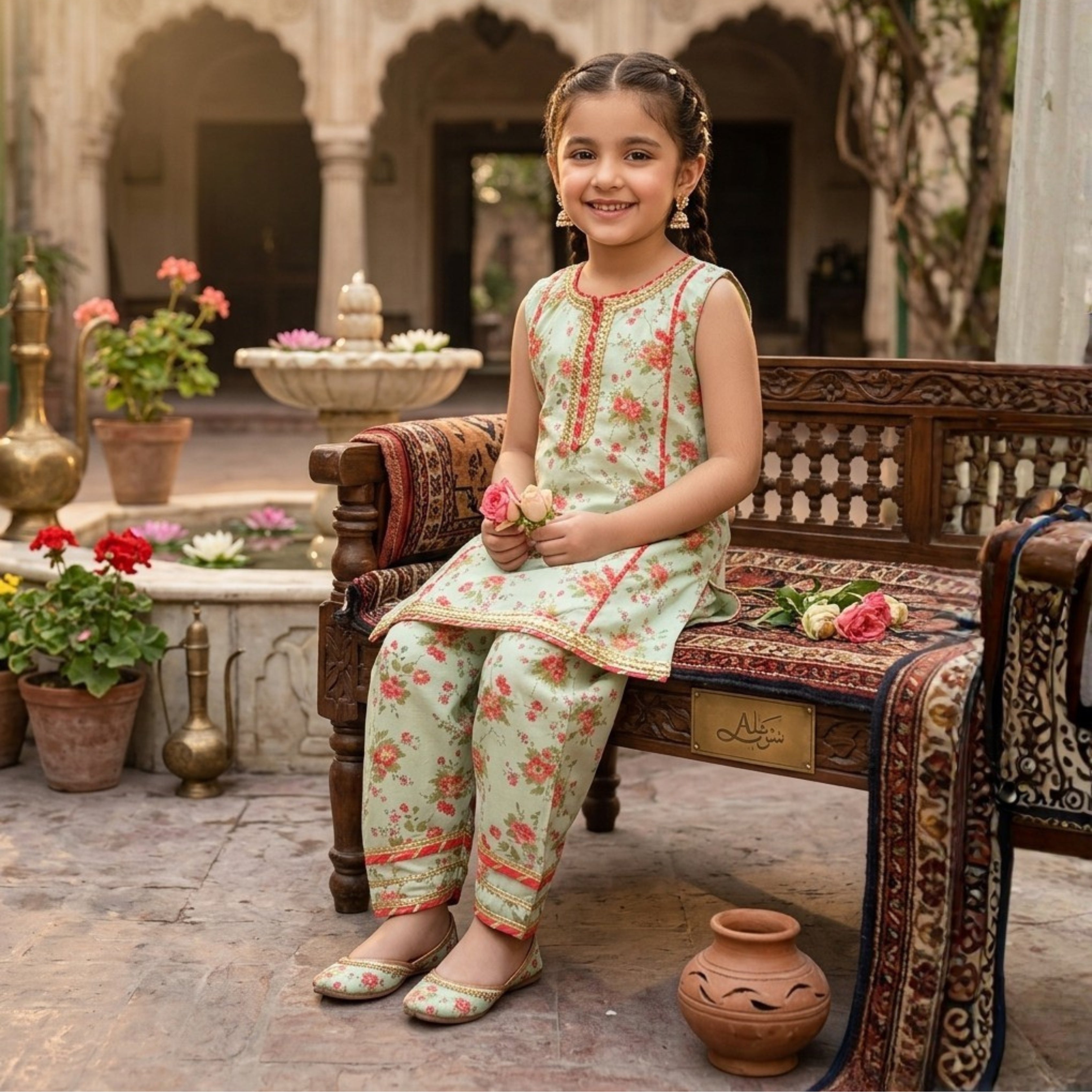 SWISS LAWN FARSHI SHALWAR SET