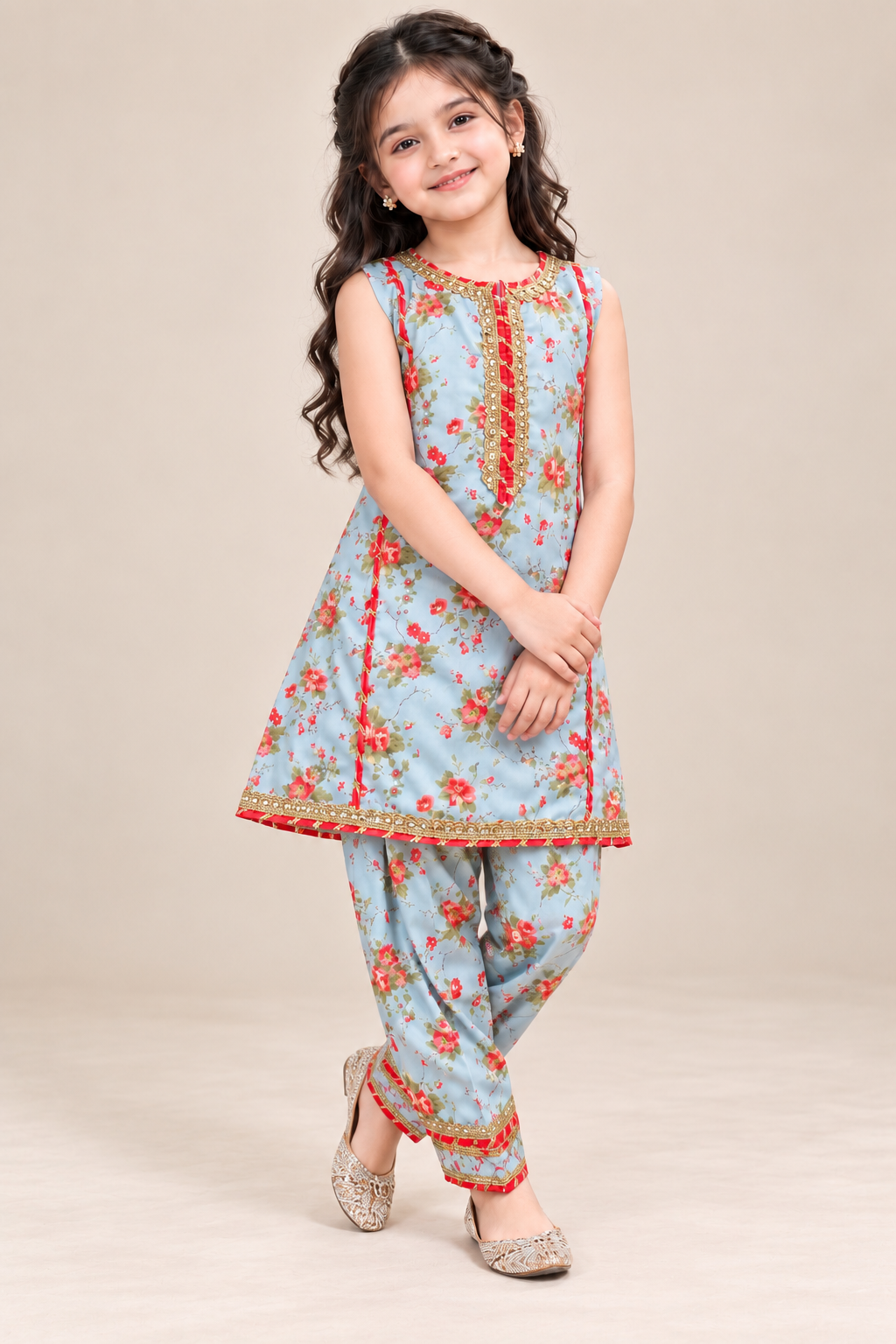 SWISS LAWN FARSHI SHALWAR SET