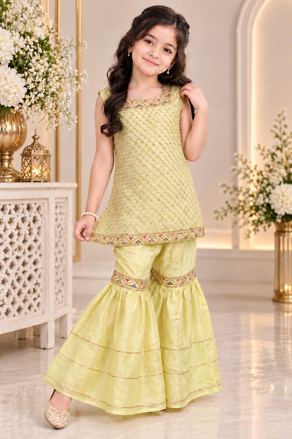 RAW SILK GHARARA SET
