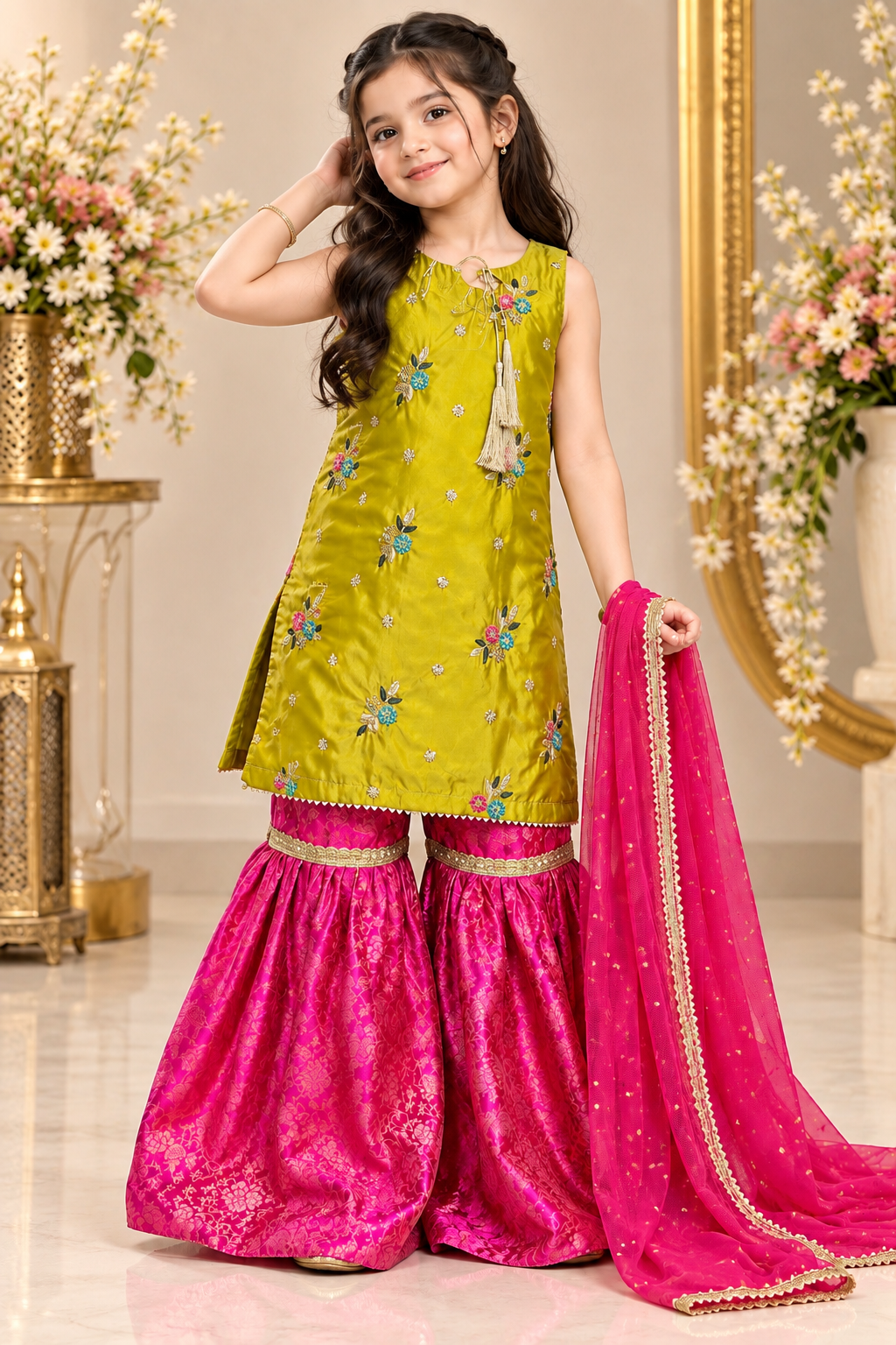 SHISHA SILK & JAMAWAR GHARARA SET