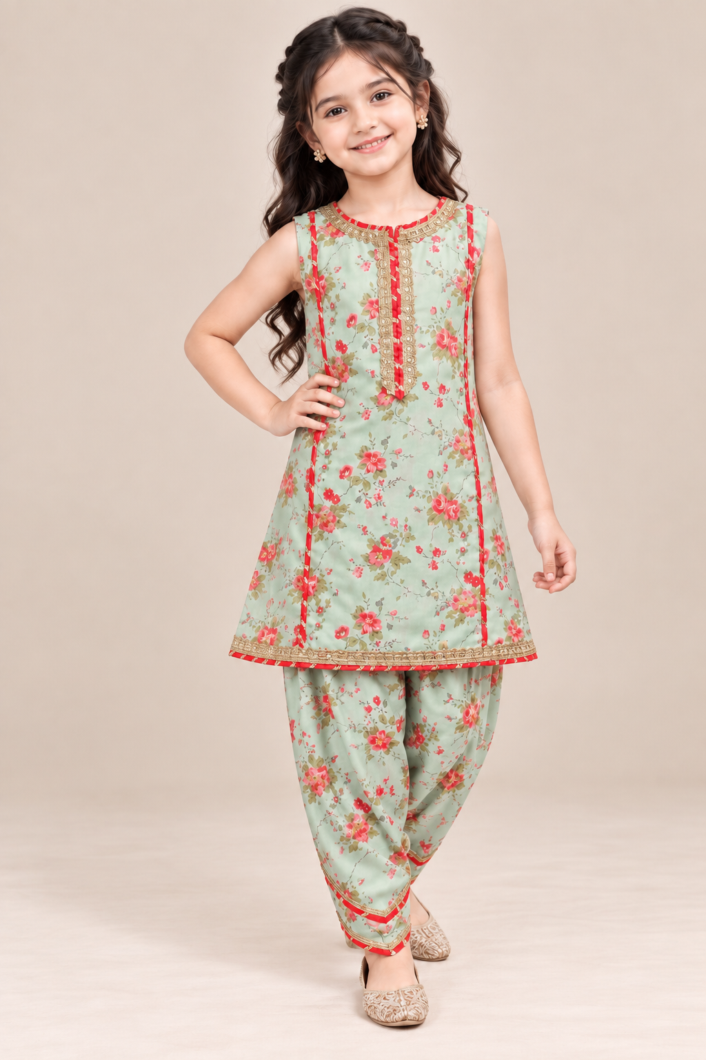 SWISS LAWN FARSHI SHALWAR SET