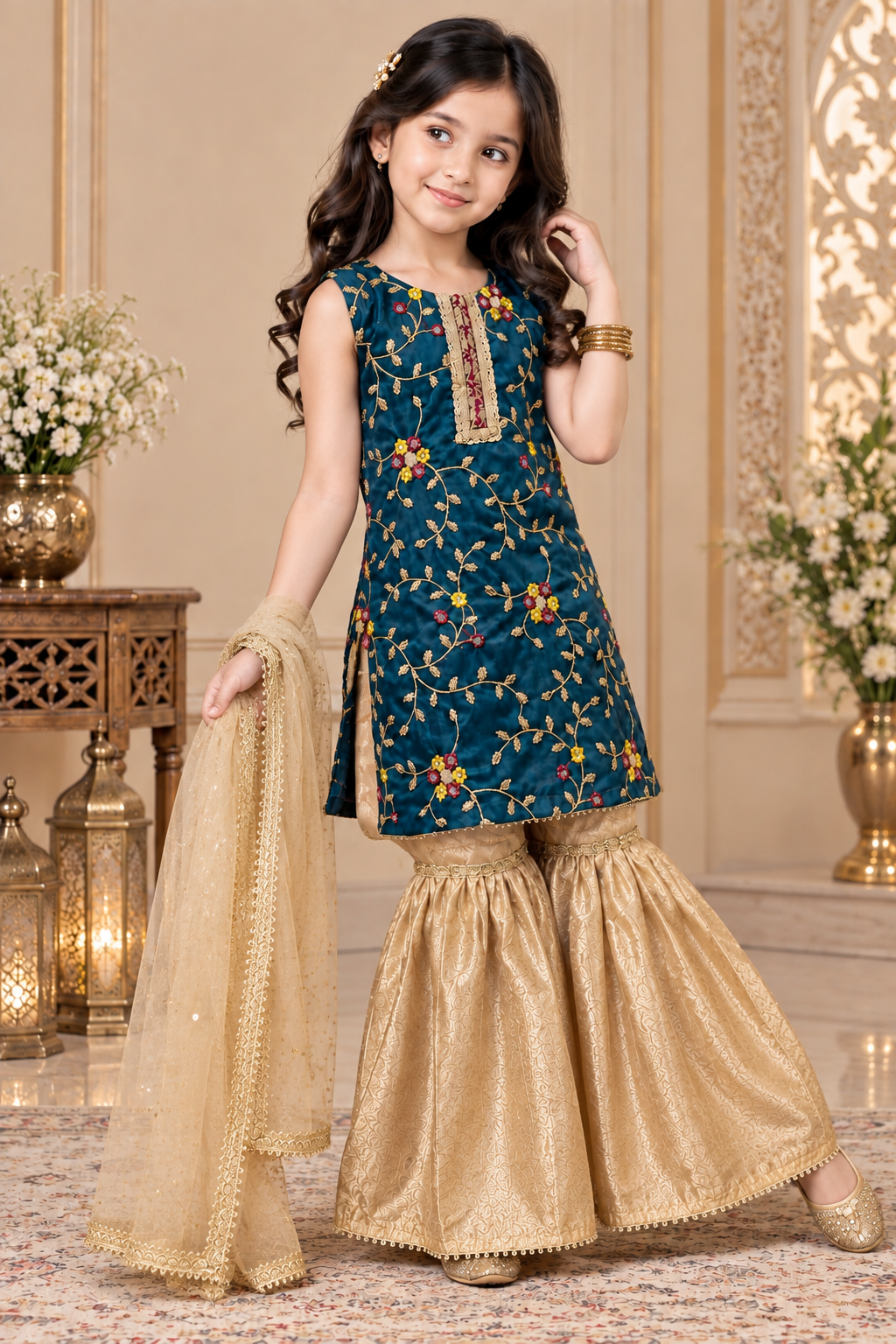 GHARARA SET- Organza and Jamawar