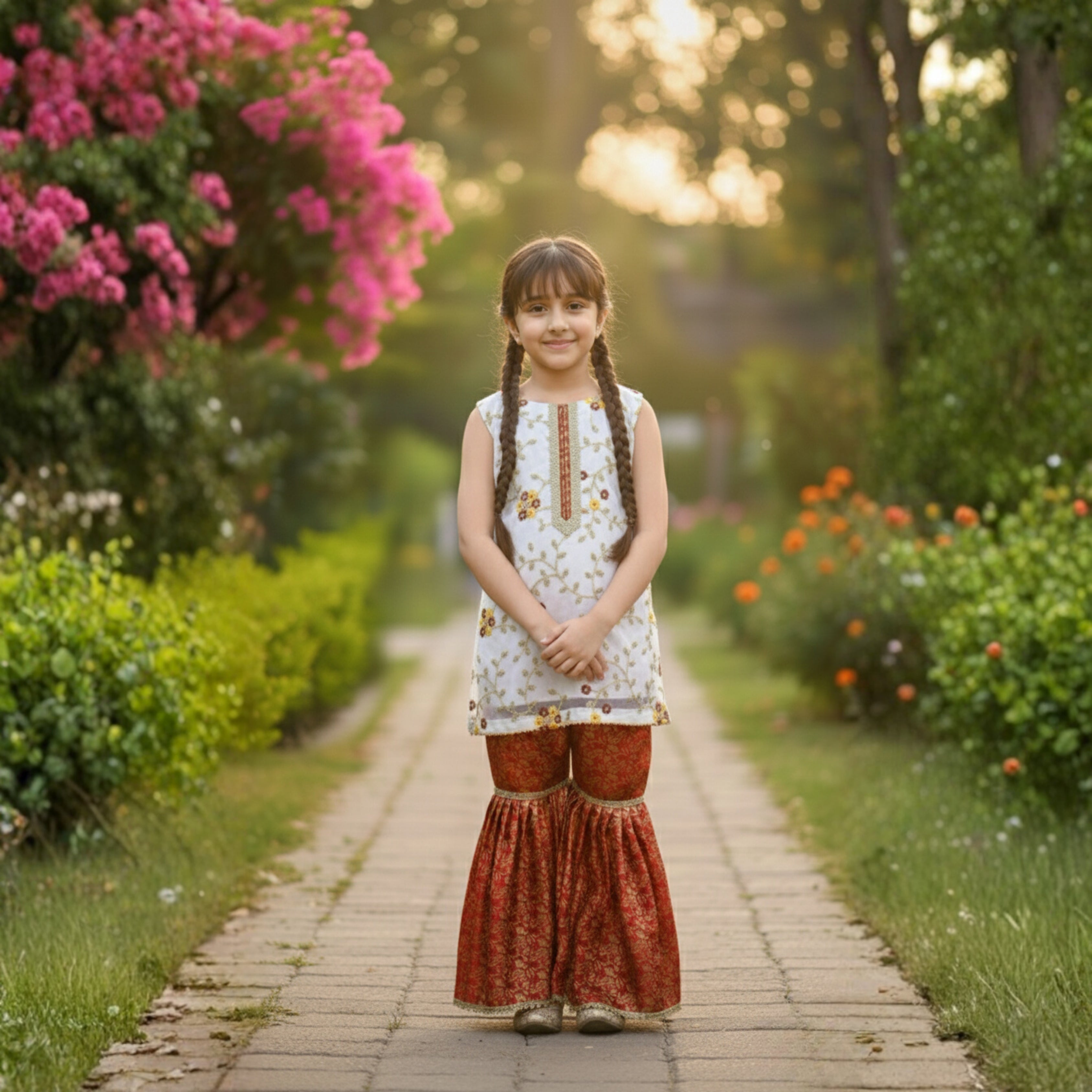 GHARARA SET- Organza and Jamawar