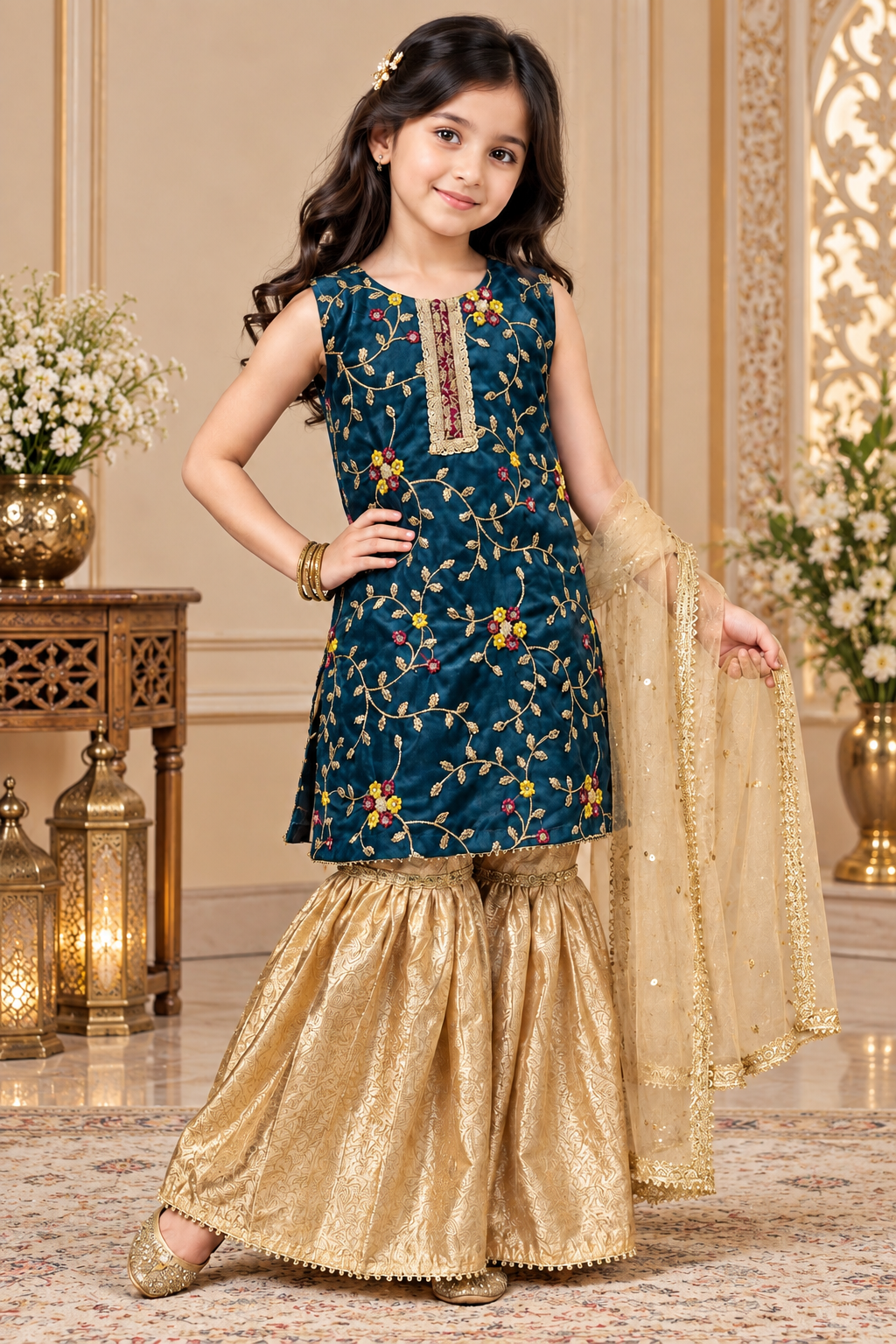 GHARARA SET- Organza and Jamawar