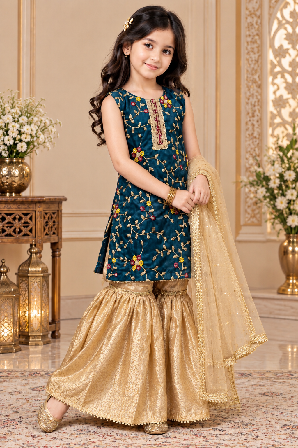 GHARARA SET- Organza and Jamawar