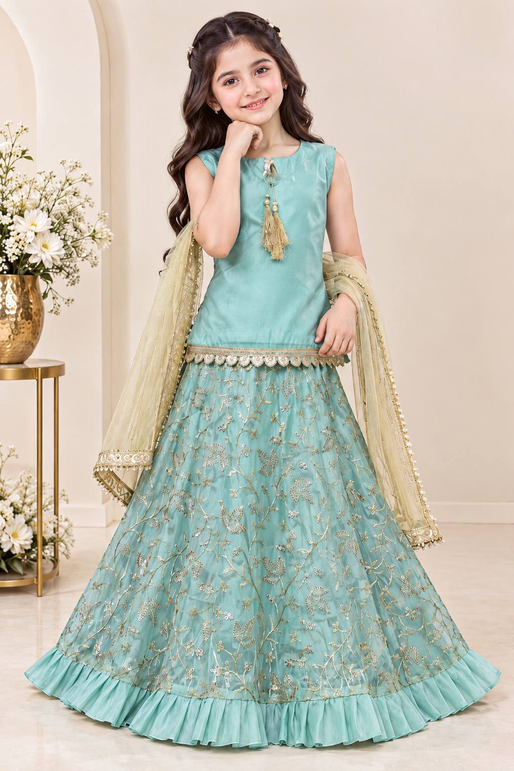 LAVA SILK LEHENGA CHOLI SET