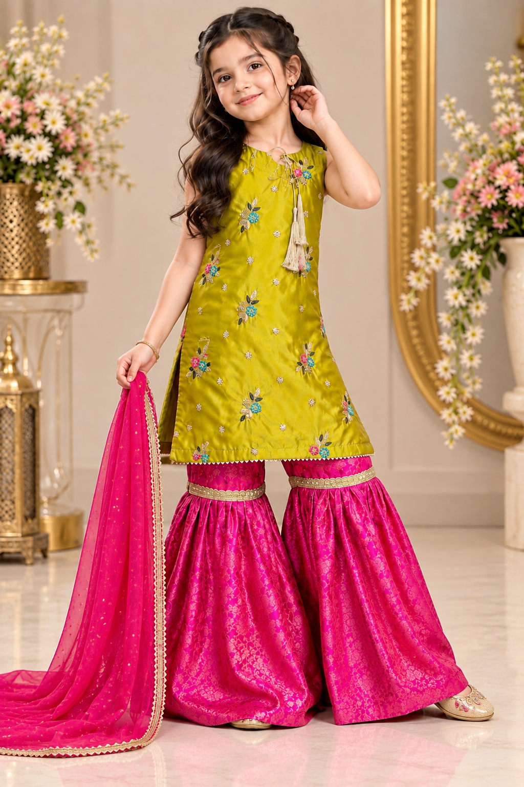 SHISHA SILK & JAMAWAR GHARARA SET