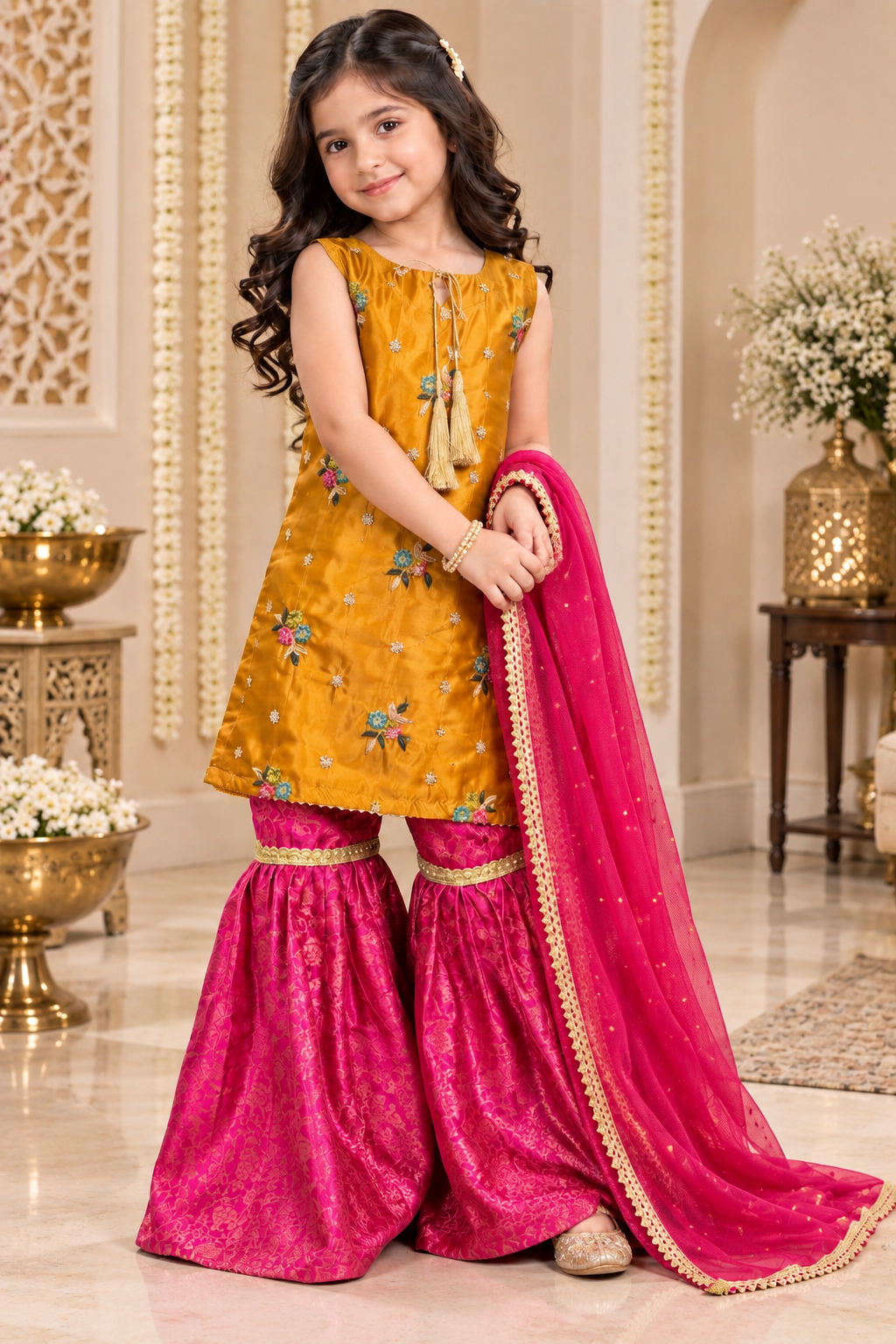 SHISHA SILK & JAMAWAR GHARARA SET