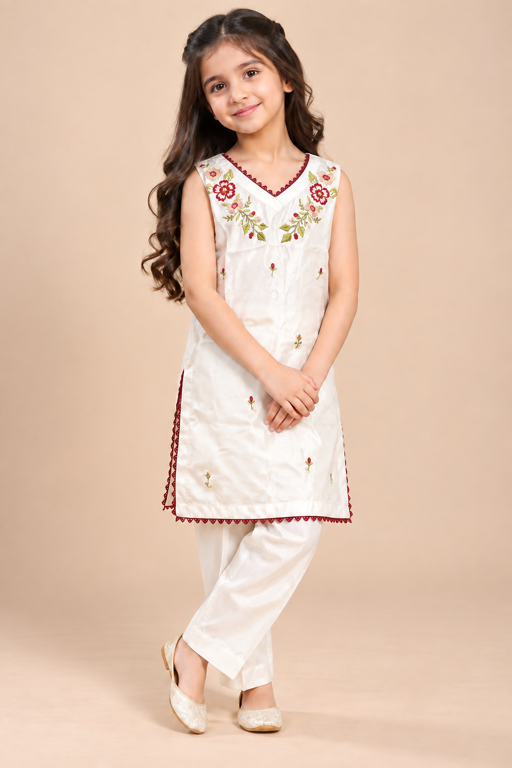FLORAL EMBROIDERY KURTA SET