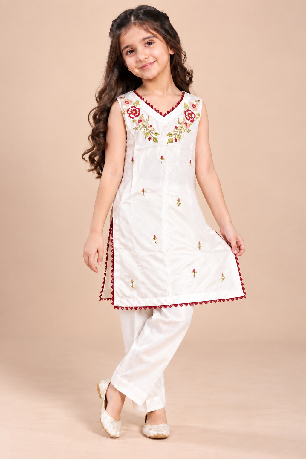 FLORAL EMBROIDERY KURTA SET