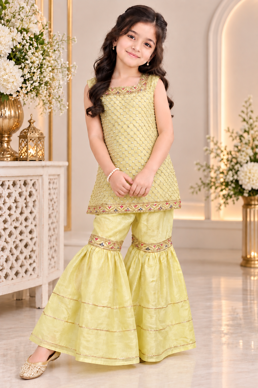 RAW SILK GHARARA SET