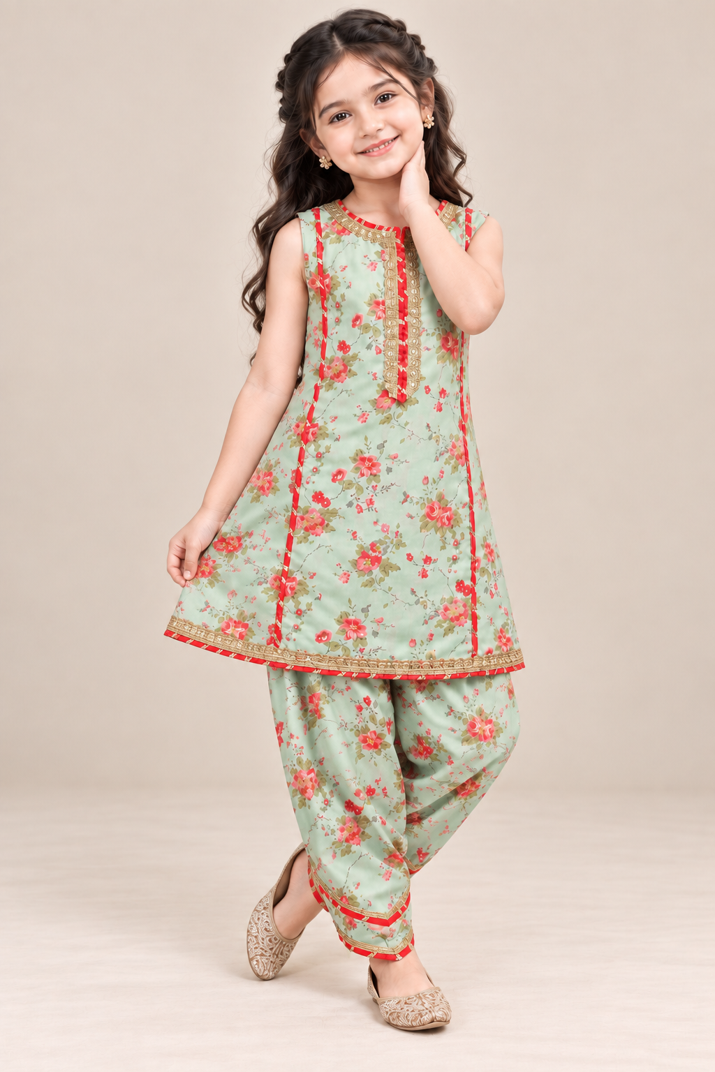 SWISS LAWN FARSHI SHALWAR SET