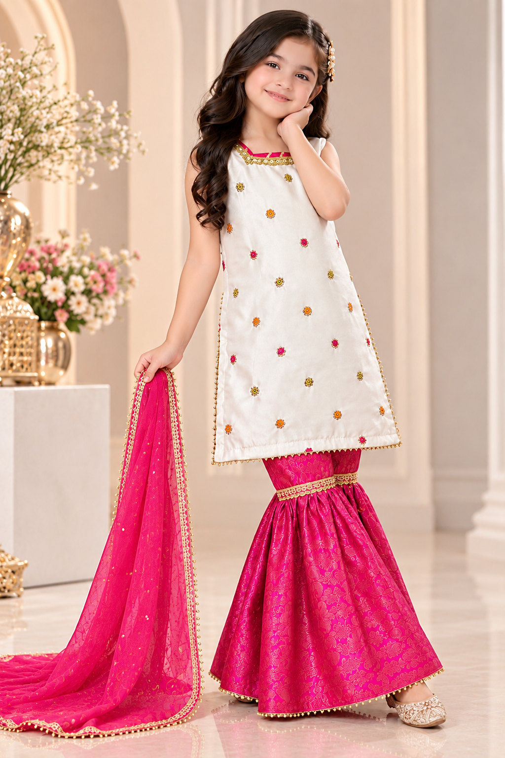 SHISHA SILK & JAMAWAR GHARARA SET