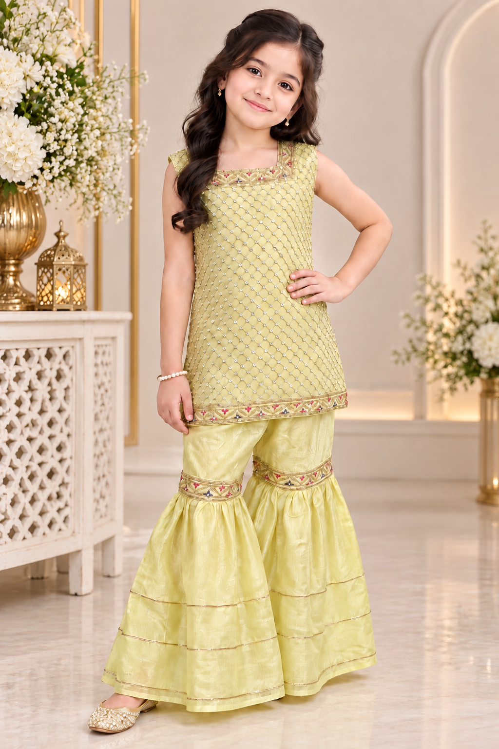 RAW SILK GHARARA SET