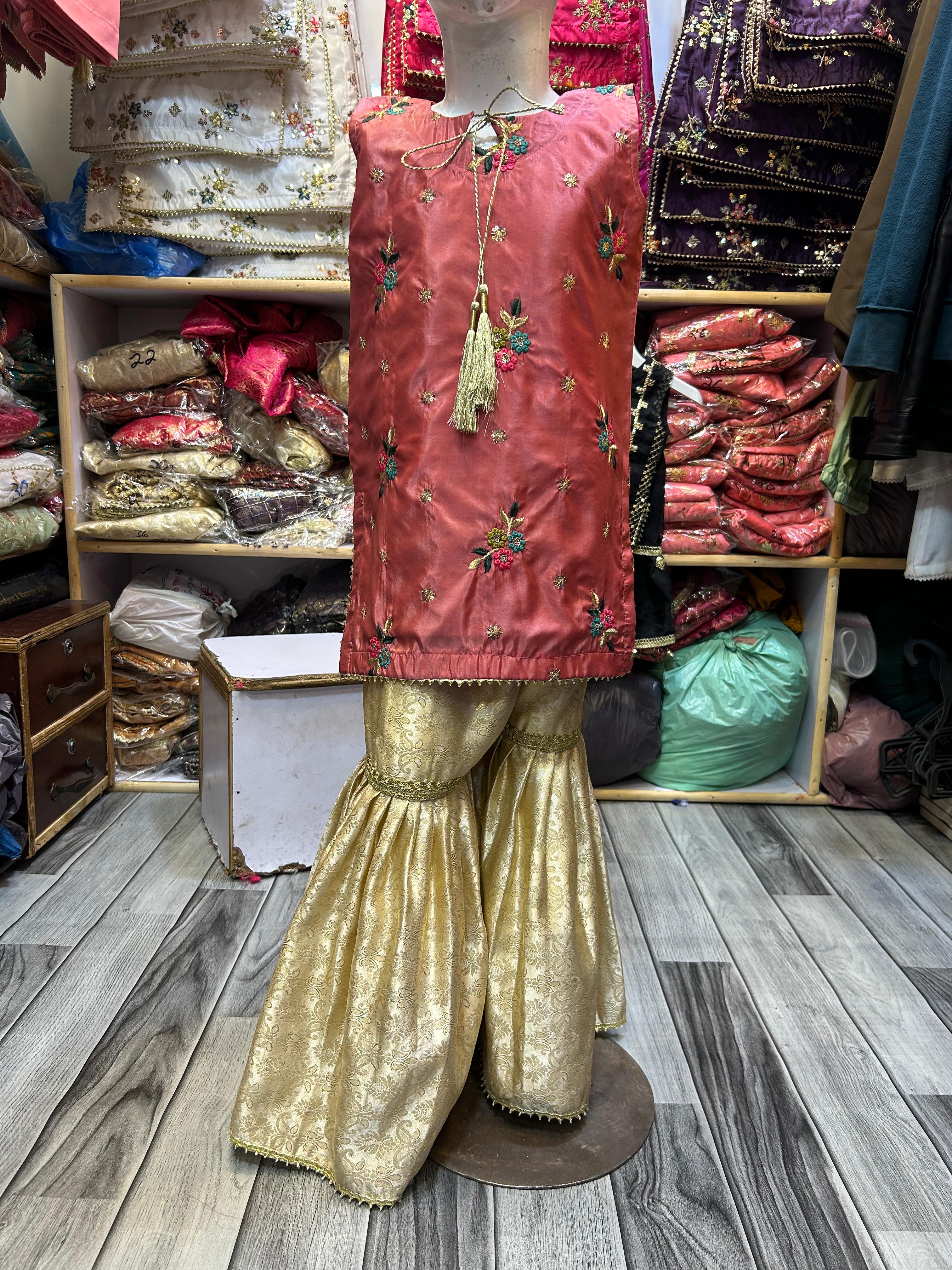 SHISHA SILK & JAMAWAR GHARARA SET