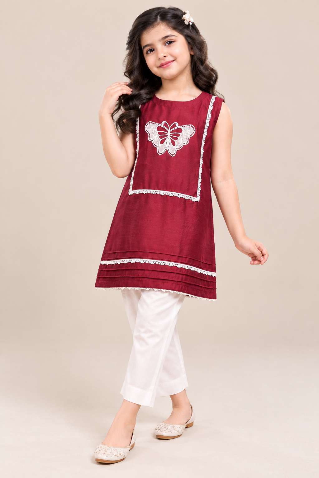 RAWSILK BUTTERFLY KURTA SET