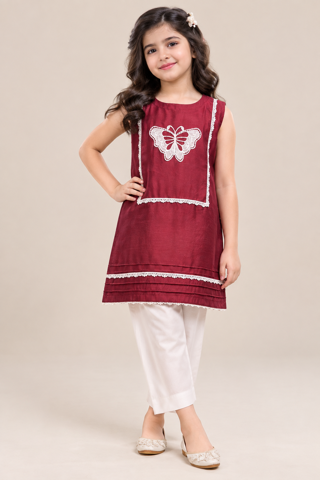 RAWSILK BUTTERFLY KURTA SET