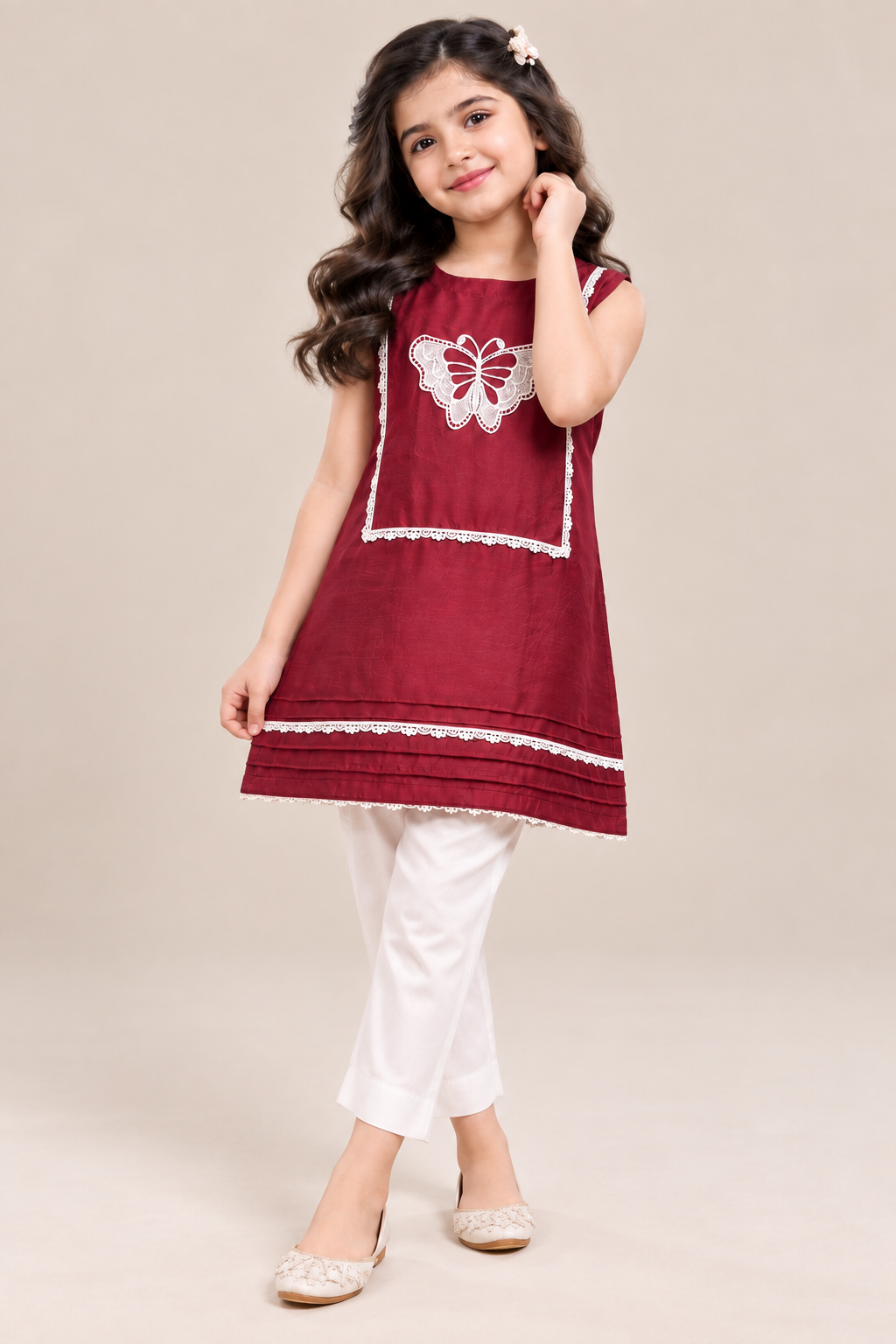 RAWSILK BUTTERFLY KURTA SET